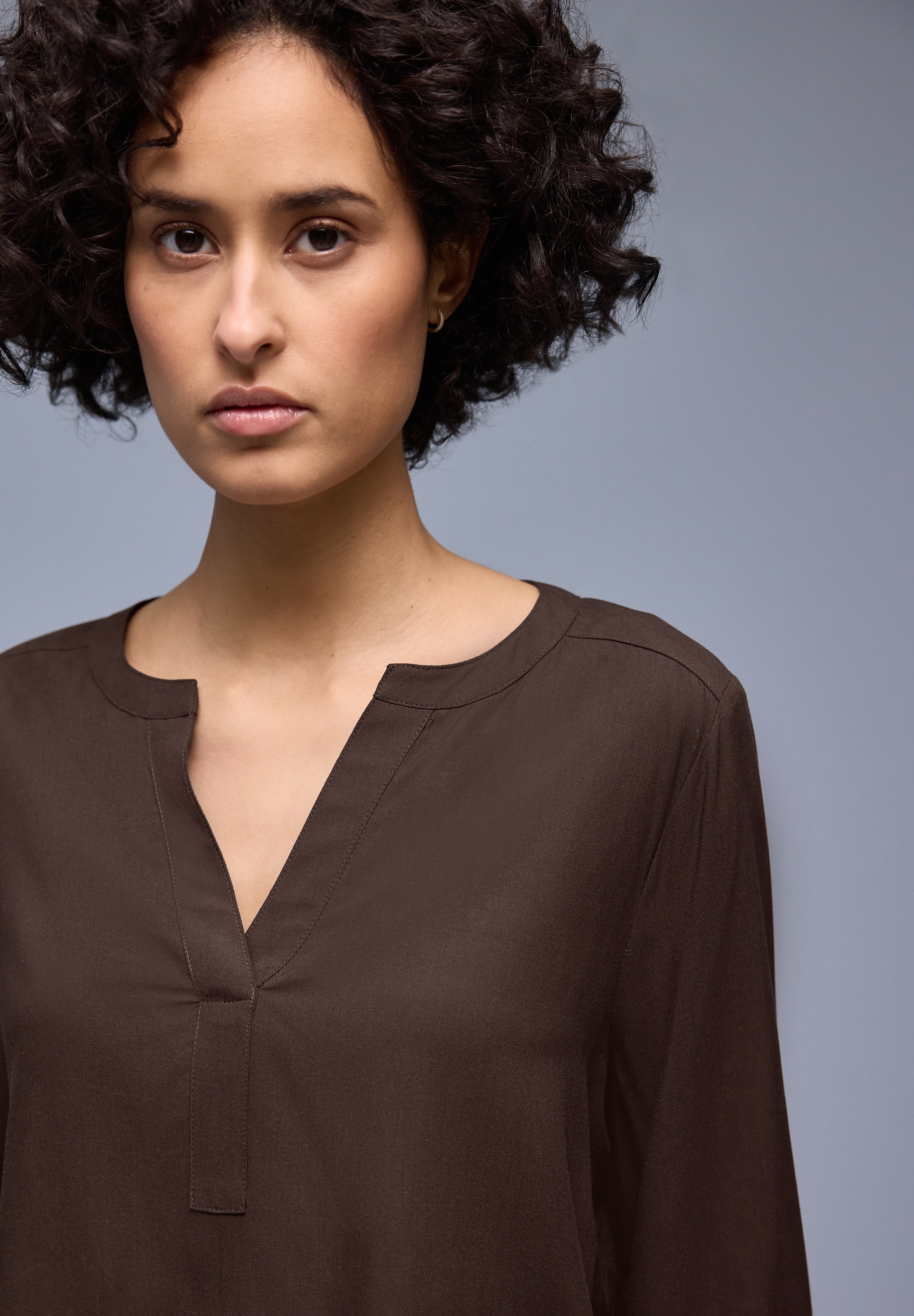 STREET ONE Langarmbluse mit Splitneck