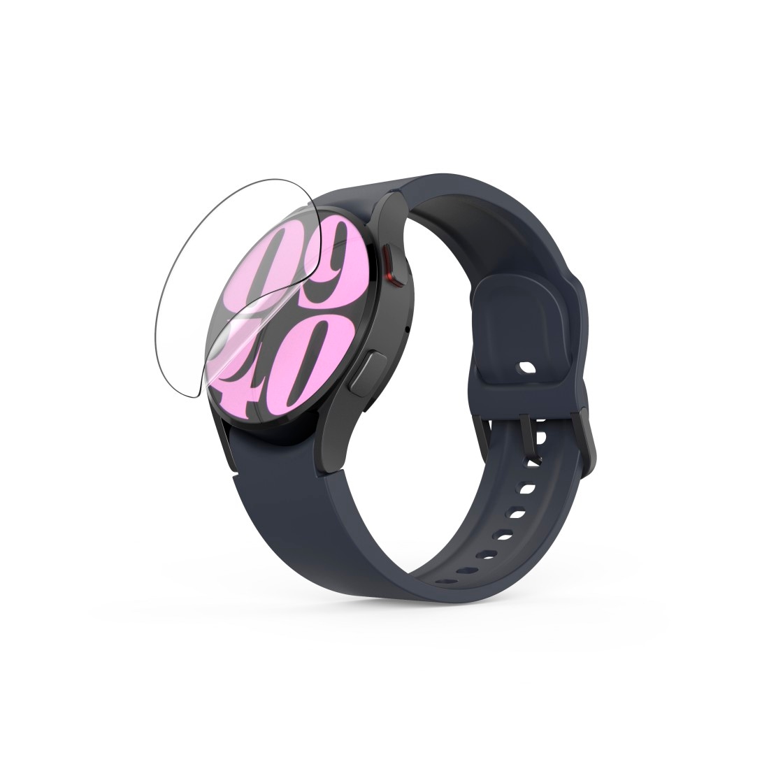 Hama Displayschutzglas »Schutzglas für Samsung Galaxy Watch6, 40 mm Durchmesser, Smartwatch«, für Samsung Galaxy Watch6, (1 St.), Uhr, unzerbrechlich, robust, langlebig