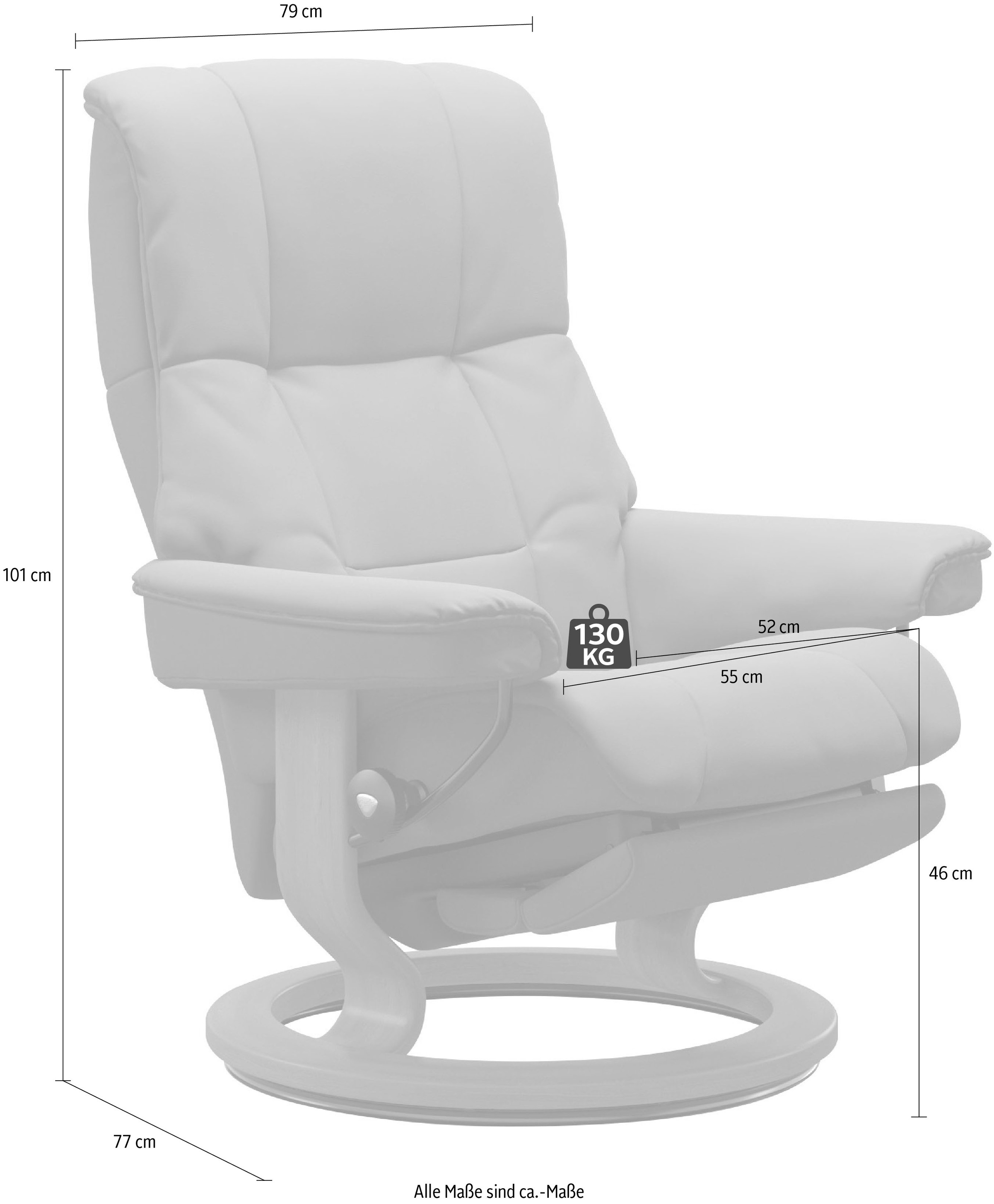 Stressless Mayfair Recliner Brown Latte Batick 9