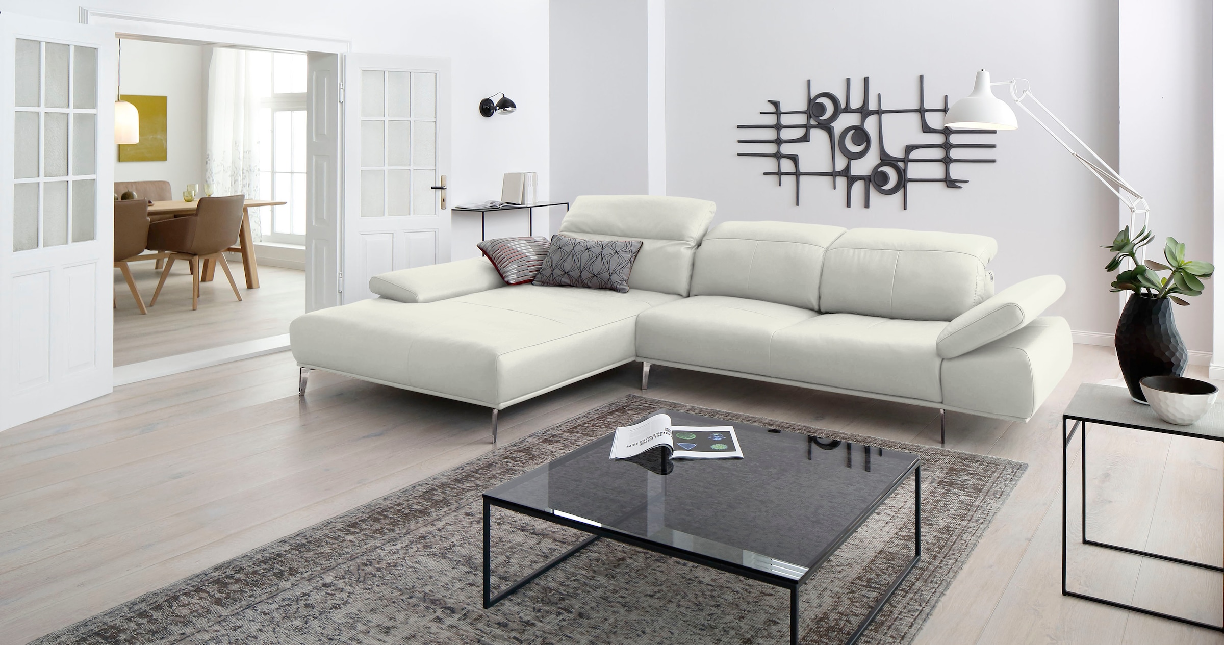 W.SCHILLIG Ecksofa "levi, Designsofa, elegant und zeitlos, bequem, L-Form", günstig online kaufen