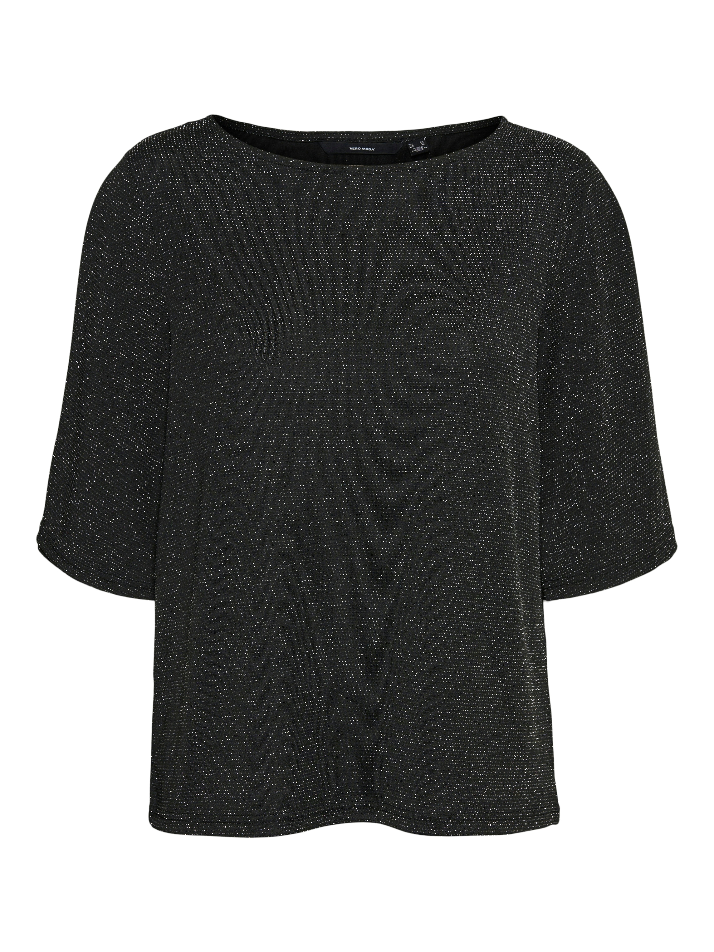 Vero Moda Rundhalsshirt »VMKANVA 2/4 GLITTER TOP JRS« mit Glitzereffekt