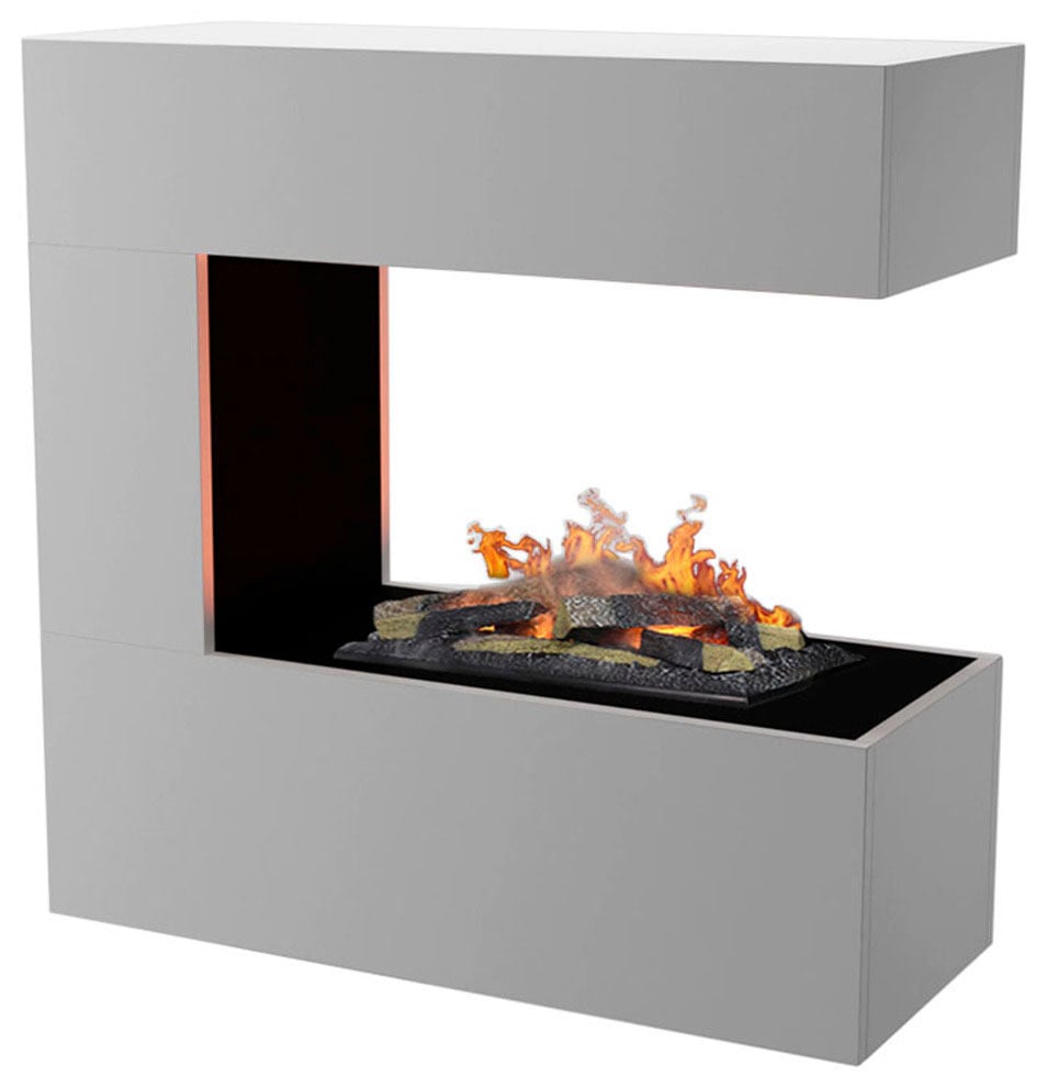 GLOW FIRE Elektrokamin »»Schiller, hängend««, Wasserdampfkamin mit 3D Feuer mit integriertem Knistereffekt