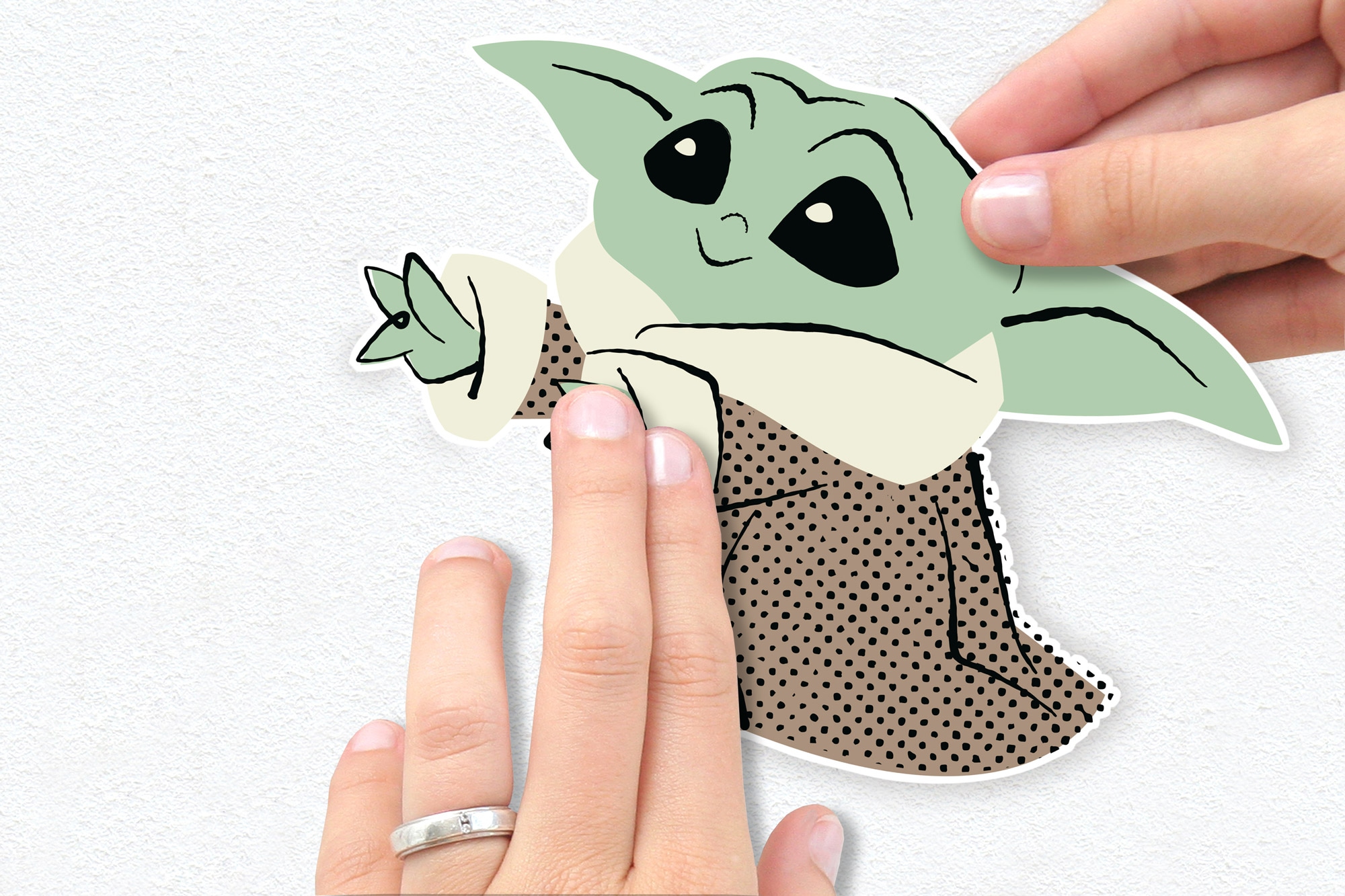 Komar Wandtattoo »Star Wars The Mandalorian Grogu Sunshine«, (1 St.), 50 x 70 cm (Breite x Höhe) - Kinderzimmer, Wandsticker