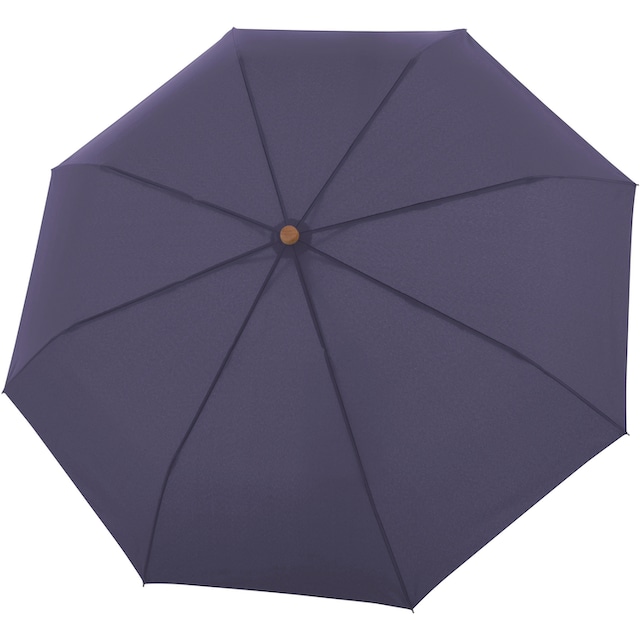 doppler® Taschenregenschirm »nature Mini uni, perfect purple«, aus recyceltem  Material mit Griff aus FSC®- schützt Wald - weltweit bestellen | BAUR