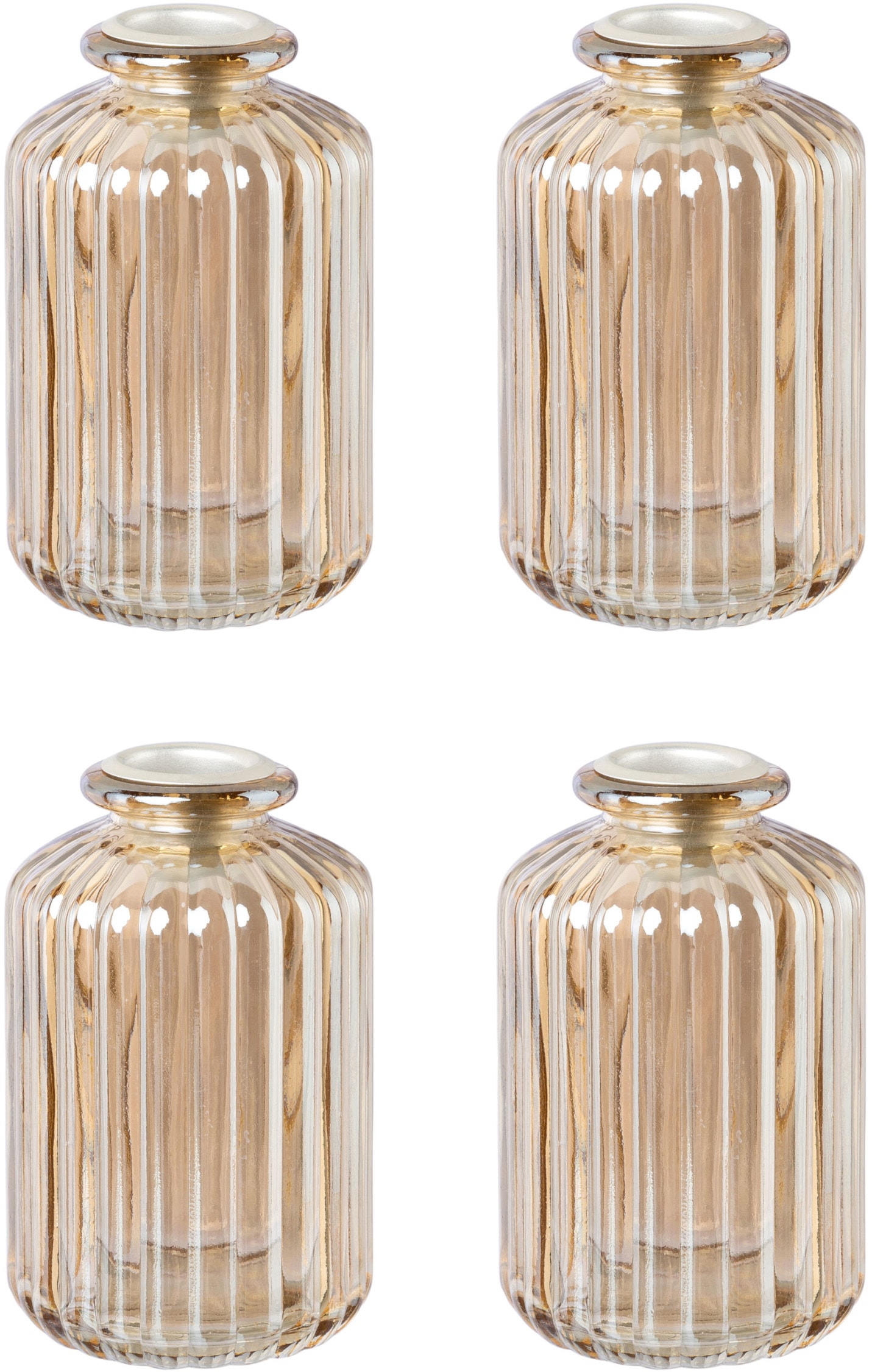 Creativ deco Kerzenhalter "Weihnachtsdeko" Glas mit hübscher Reliefstruktur günstig online kaufen