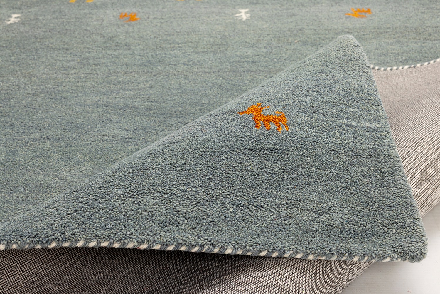 THEKO Wollteppich »Gabbeh Motiv, Handweb Teppich, Tiermotiv, reine Wolle, handgewebt«, rechteckig, 14 mm Höhe, reine Wolle, handgewebt, Wohnzimmer, Schlafzimmer, Esszimmer