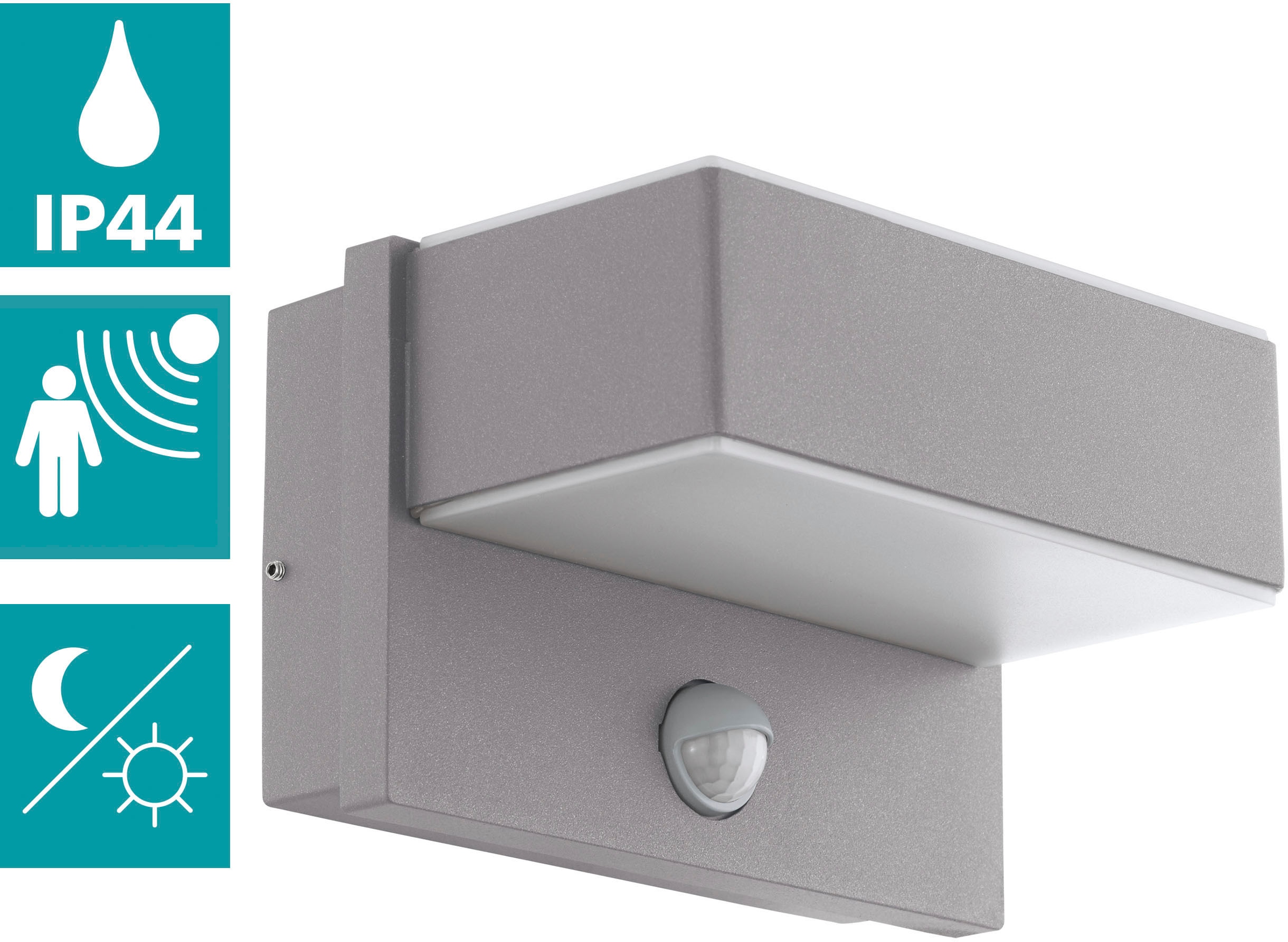 EGLO LED Außen-Wandleuchte "AZZINANO" LED-Board 1 Stk. Warmweiß 6M Reichweite, Licht nach oben und unten, Außenlampe, Outdoor Lampe
