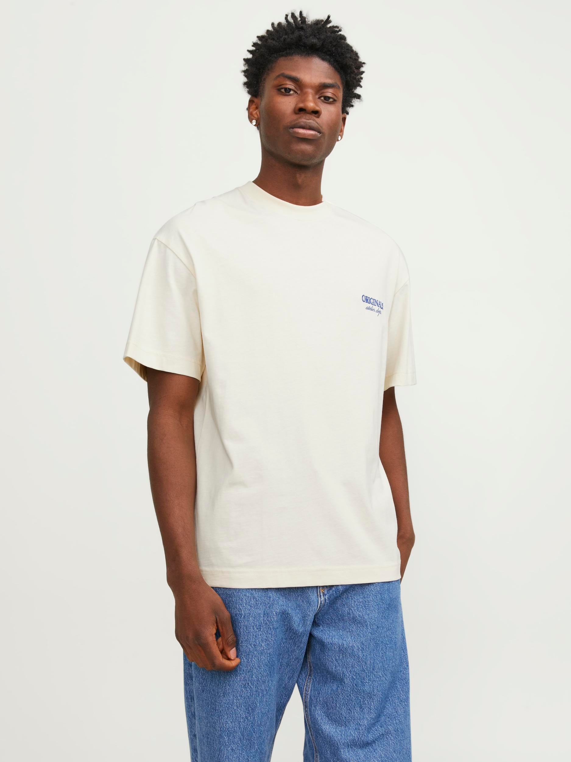 Jack & Jones Oversize-Shirt "JORSANTORINI BACK TEE SS CREW NECK SN"