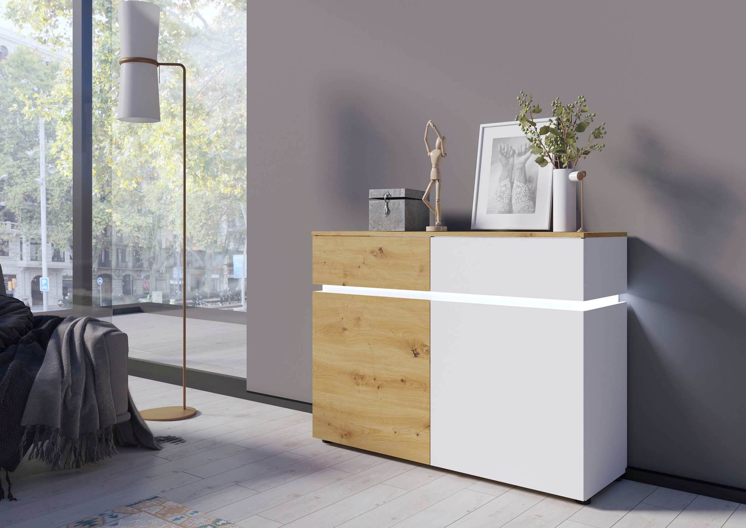 Home affaire Sideboard "Luci" Breite 120 cm günstig online kaufen