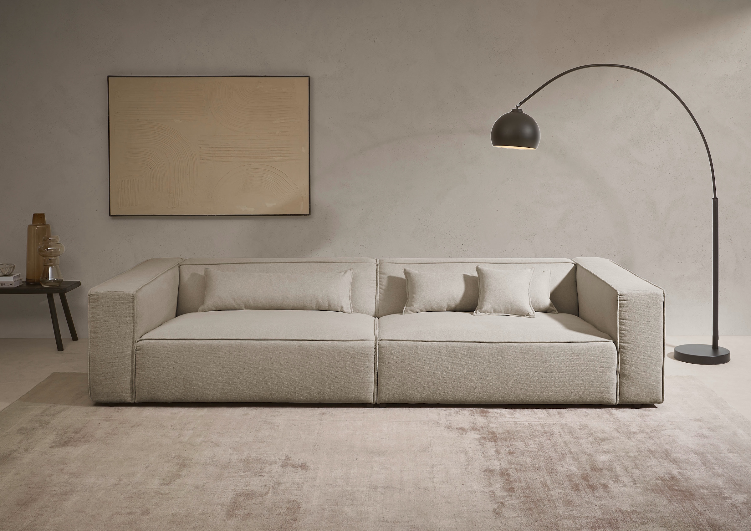 LeGer Home by Lena Gercke 3-Sitzer "PIARA, XXL Sofa mit Kedernaht, Big-Sofa günstig online kaufen