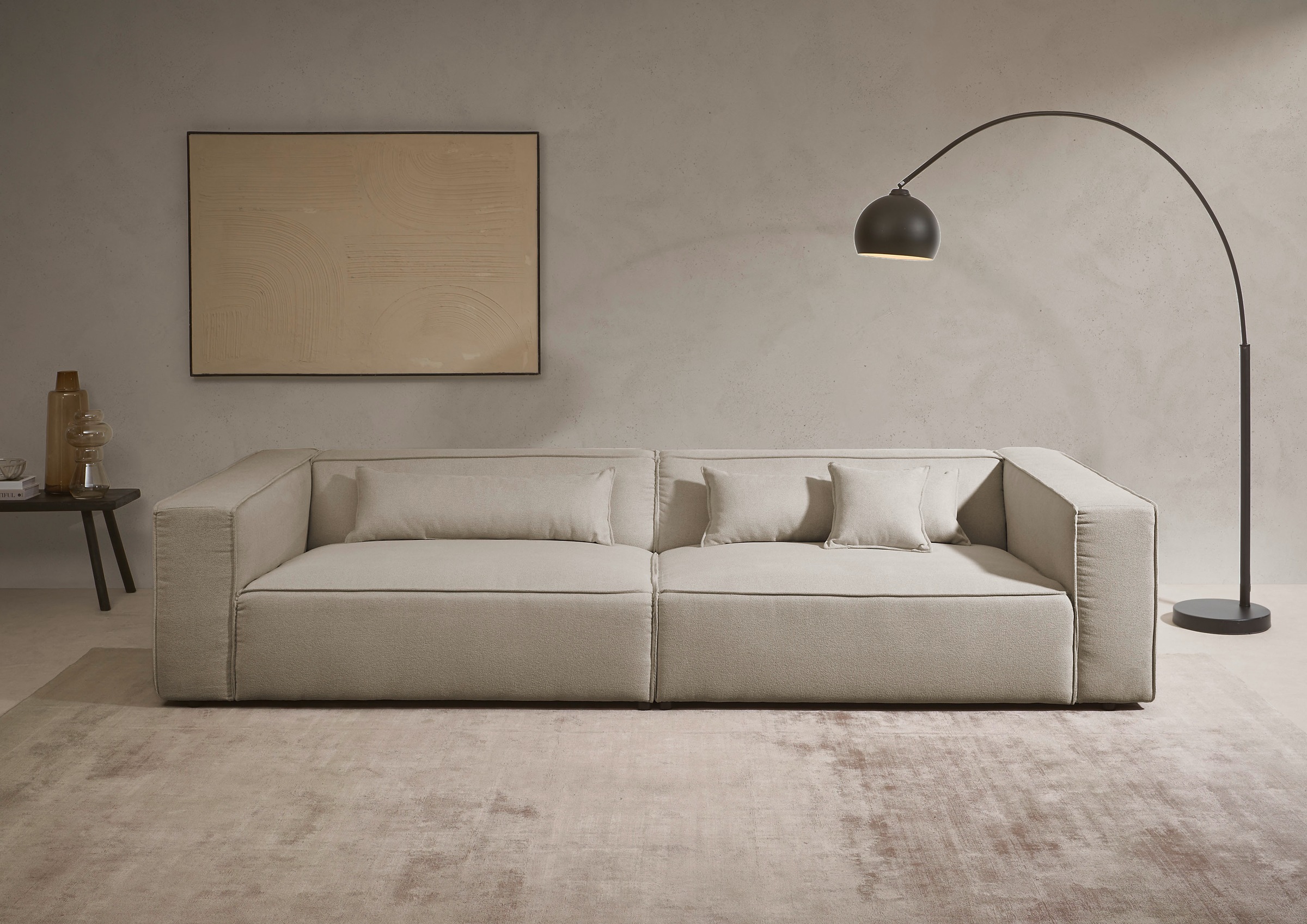 LeGer Home by Lena Gercke 3-Sitzer "PIARA XXL, Sofa mit Kedernaht in Cord, günstig online kaufen