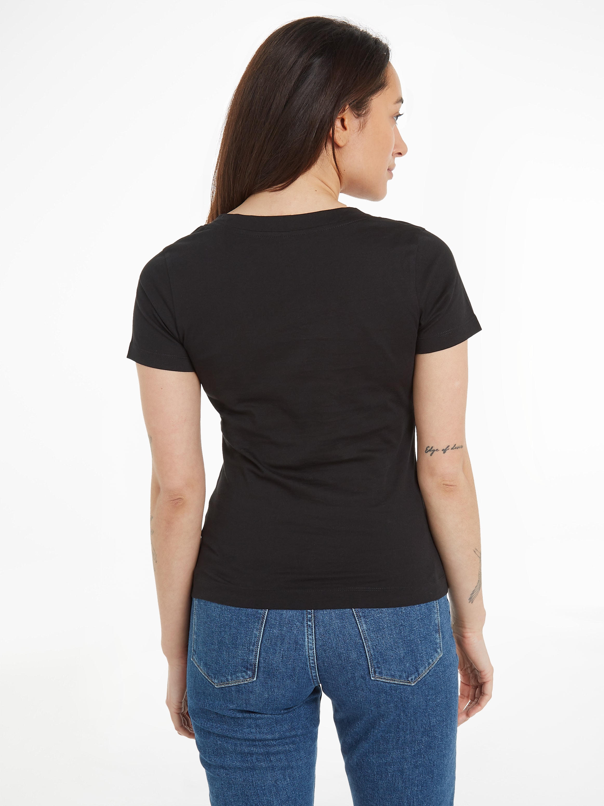 Calvin Klein Jeans T-Shirt »2-PACK MONOLOGO V-NECK TEE«, (Packung, 2er-Pack), mit Logomarkenlabel