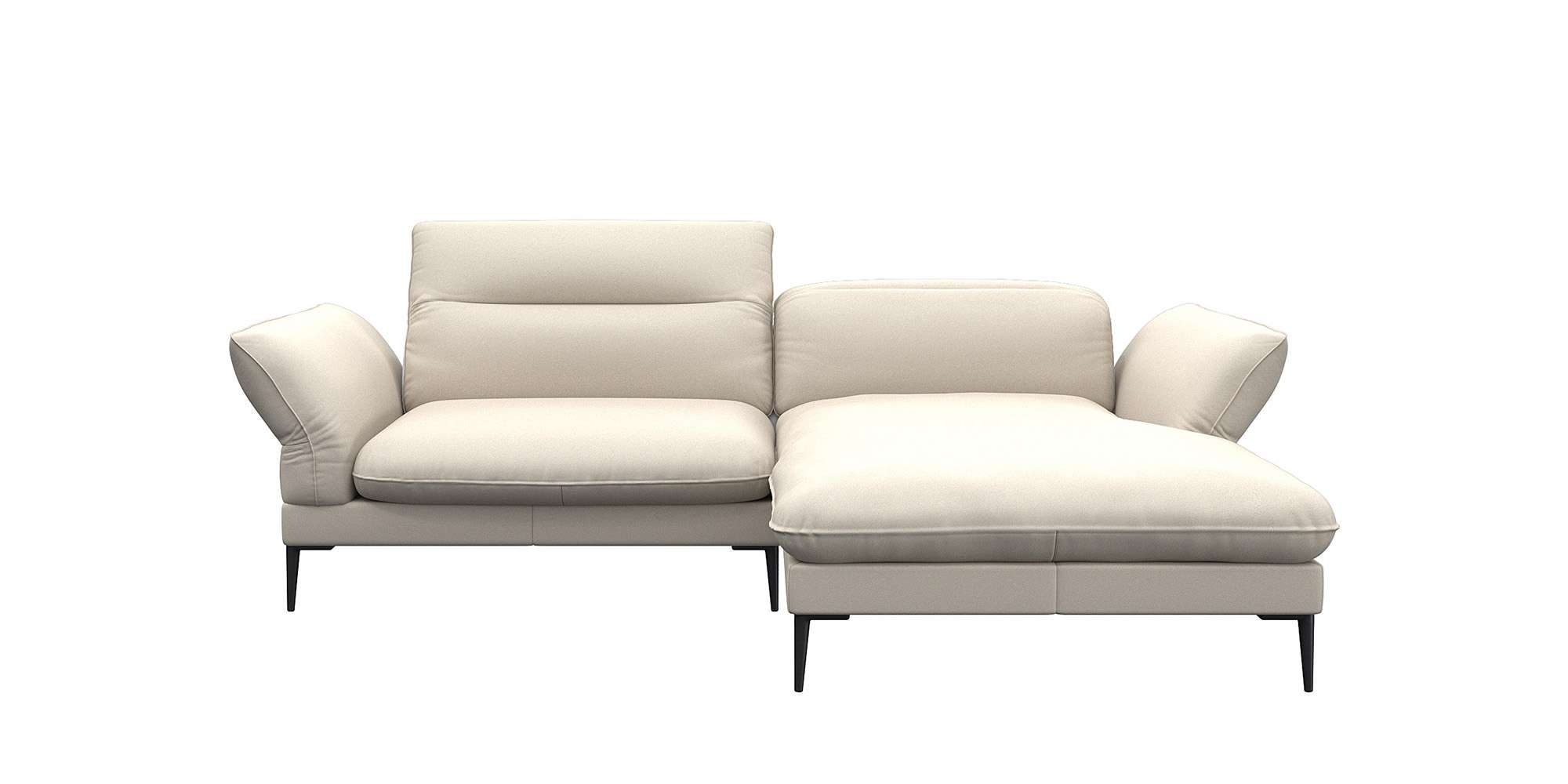 FLEXLUX Ecksofa »Salino, Funktionssofa mit Recamiere, Relaxsofa, Ecksofa«, Sofa mit Arm- und Kopfteil-Verstellungen, Kaltschaum & Stahl-Wellen