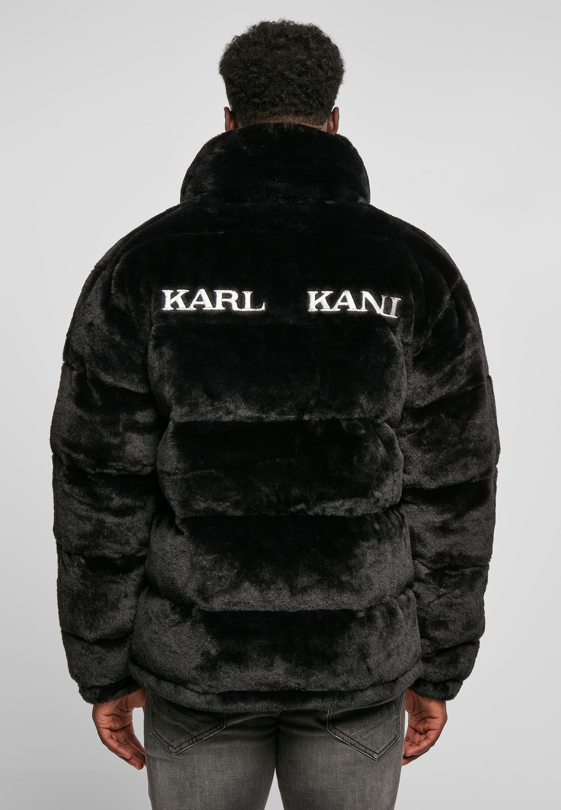 Karl Kani Winterjacke »Karl Kani Herren KM214-014-1 OG Fake Fur Puffer Jacket black«, (1 St.), ohne Kapuze