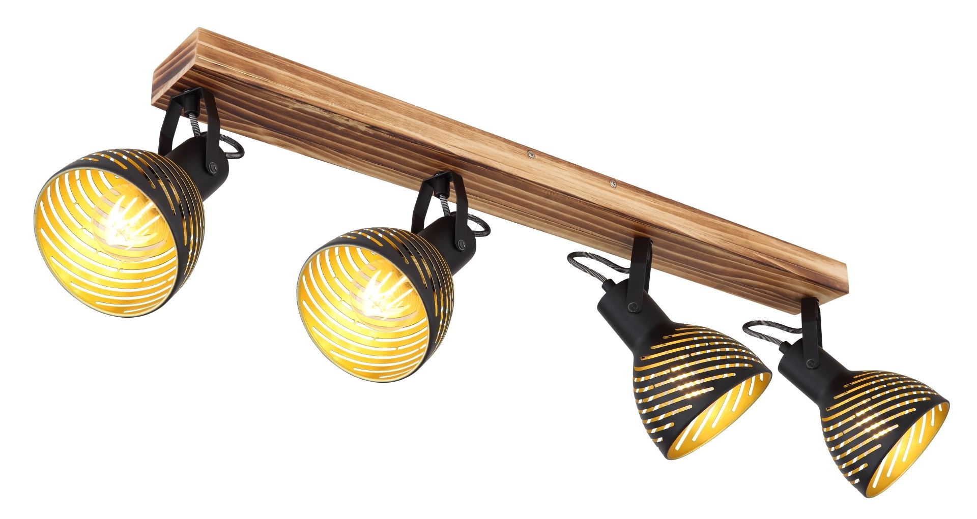 GLOBO LIGHTING Deckenstrahler »LENNA«, Leuchtmittel E27 | ohne Leuchtmittel, Schirme mit Dekorschlitze