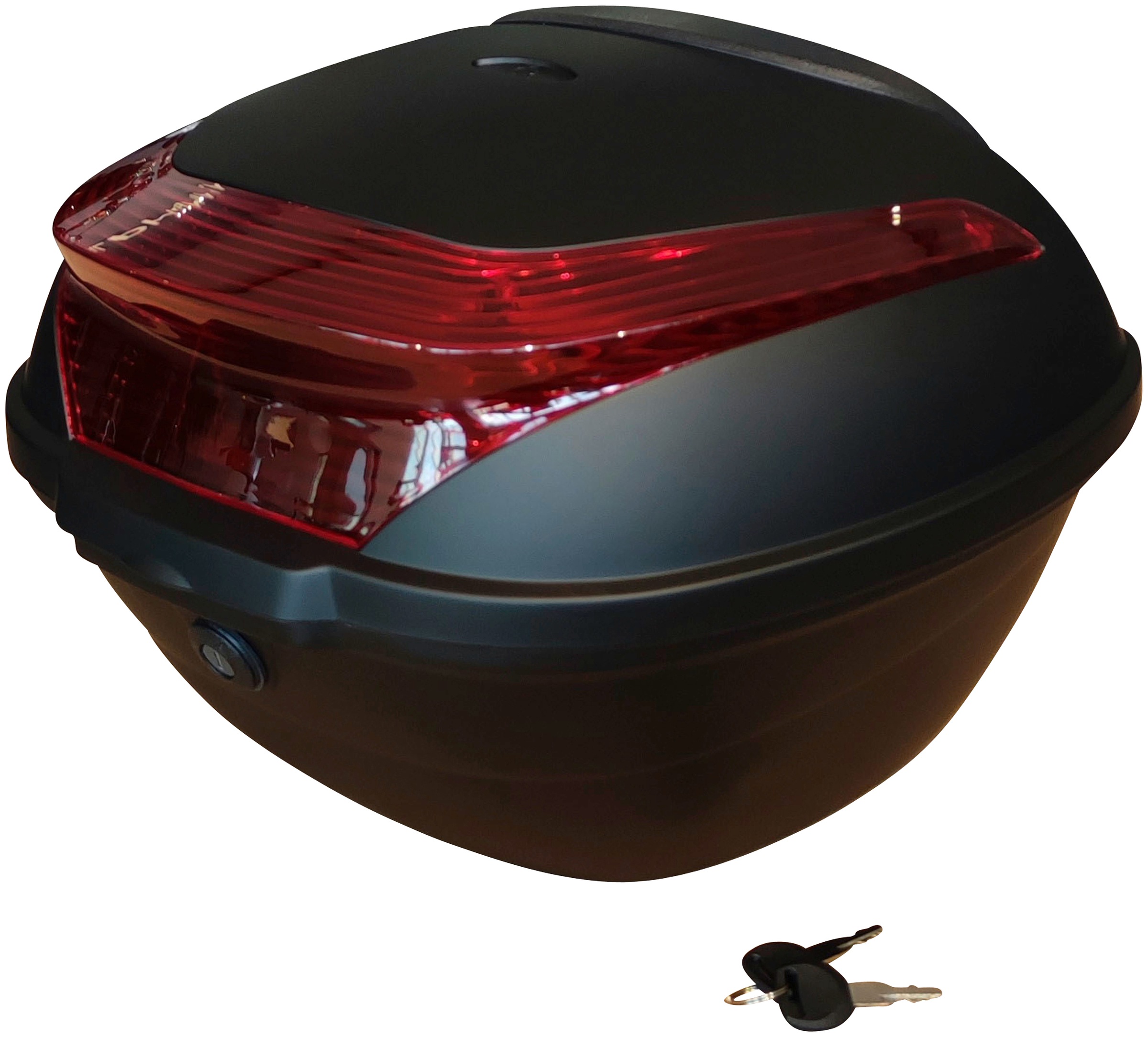ALPHA MOTORS Topcase "Universal 2", B/H/L: 42cm x 30cm x 41cm, schwarz, Transportboxen, schwarz, Inkl. Montage-Set