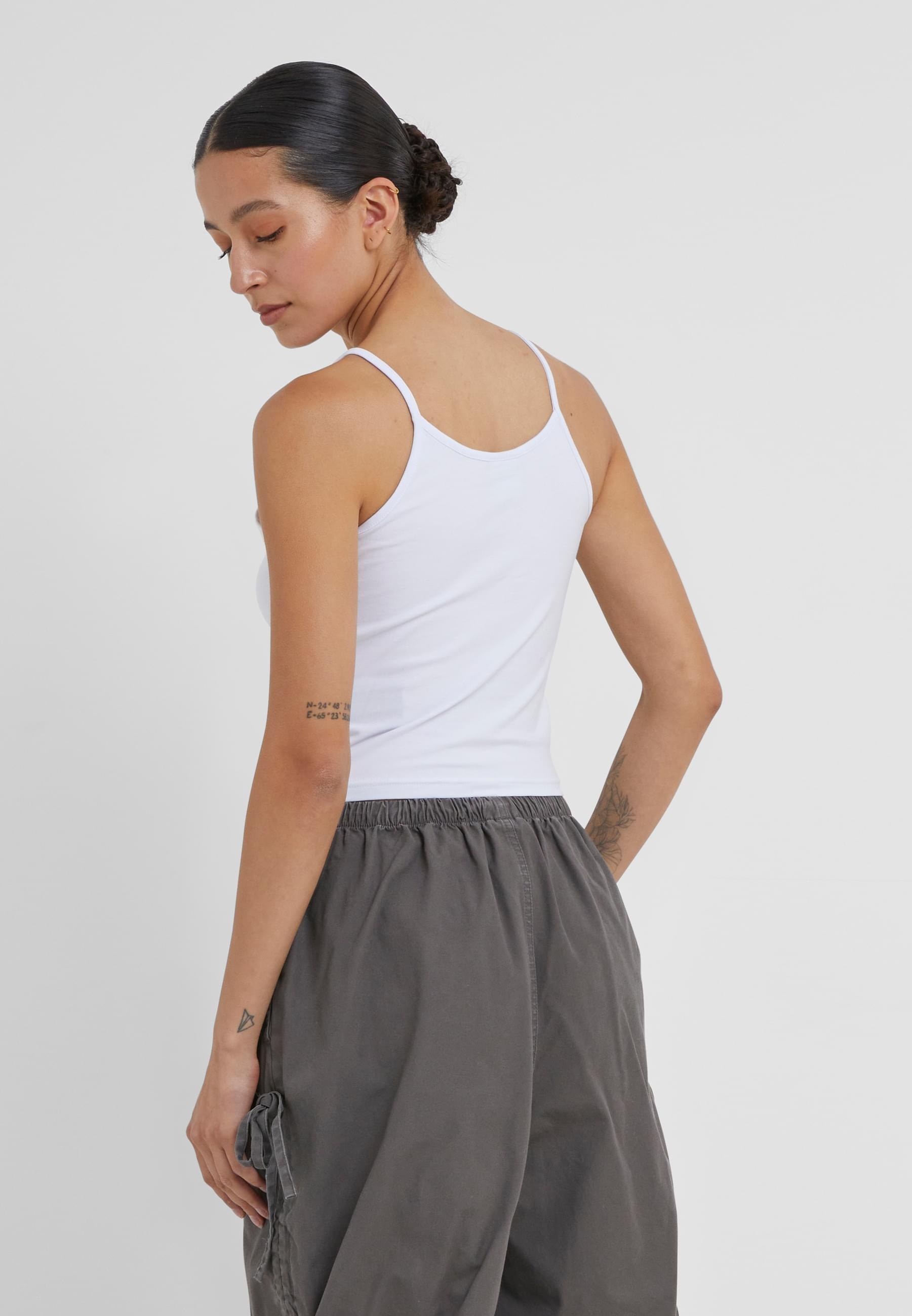 Karl Kani Muskelshirt »Karl Kani Damen KKWQ22001WHT Small Signature Tape Top«, (1 tlg.)