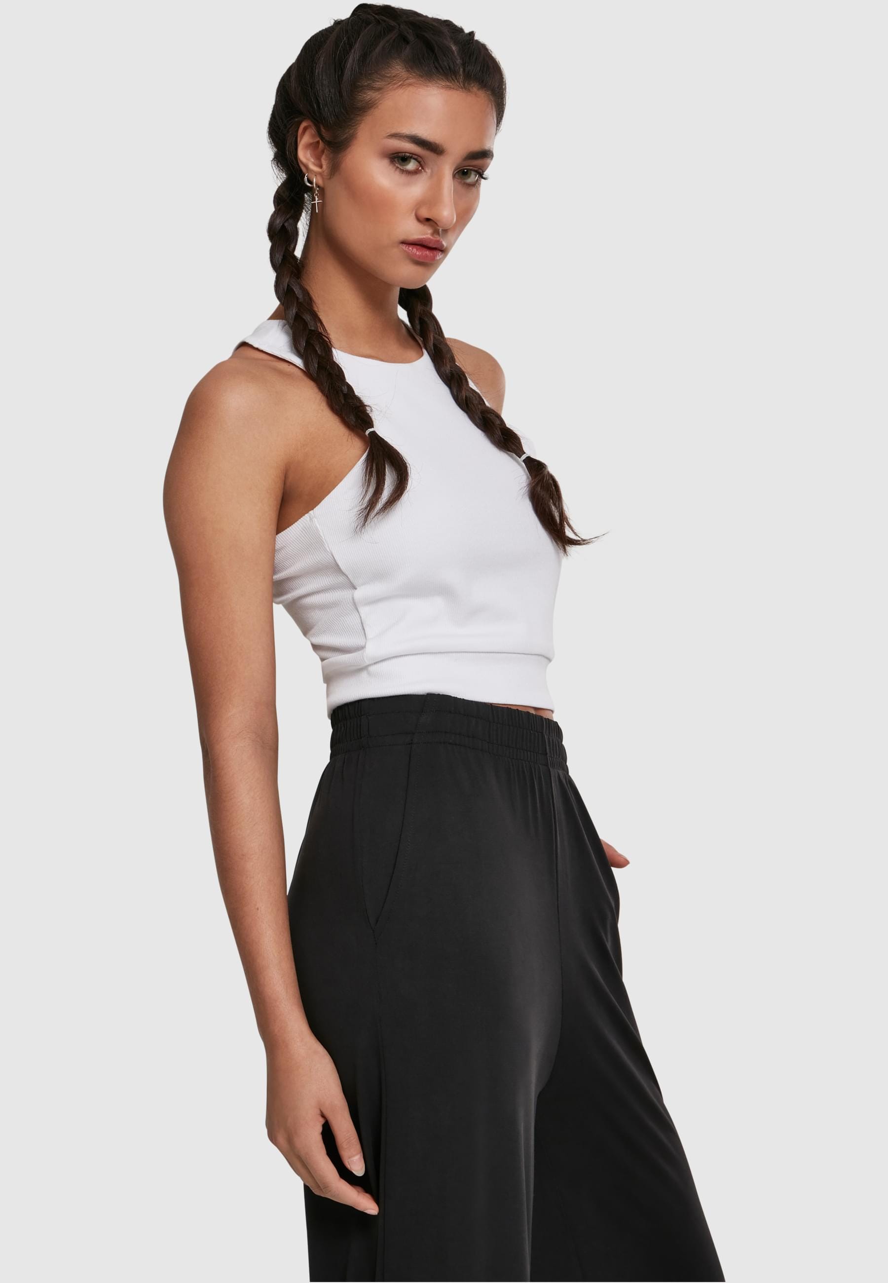URBAN CLASSICS Muskelshirt »Urban Classics Damen Ladies Squared Short Top«, (1 tlg.)