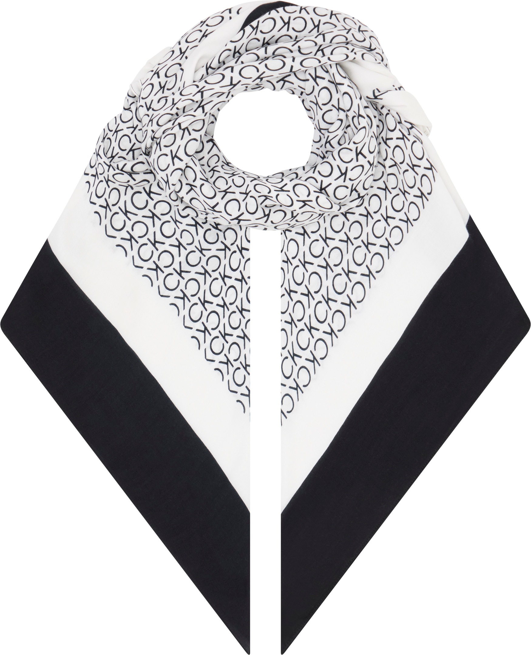 Calvin Klein Schal "GEO MINIMAL SCARF 130X130", mit Logo-Print günstig online kaufen