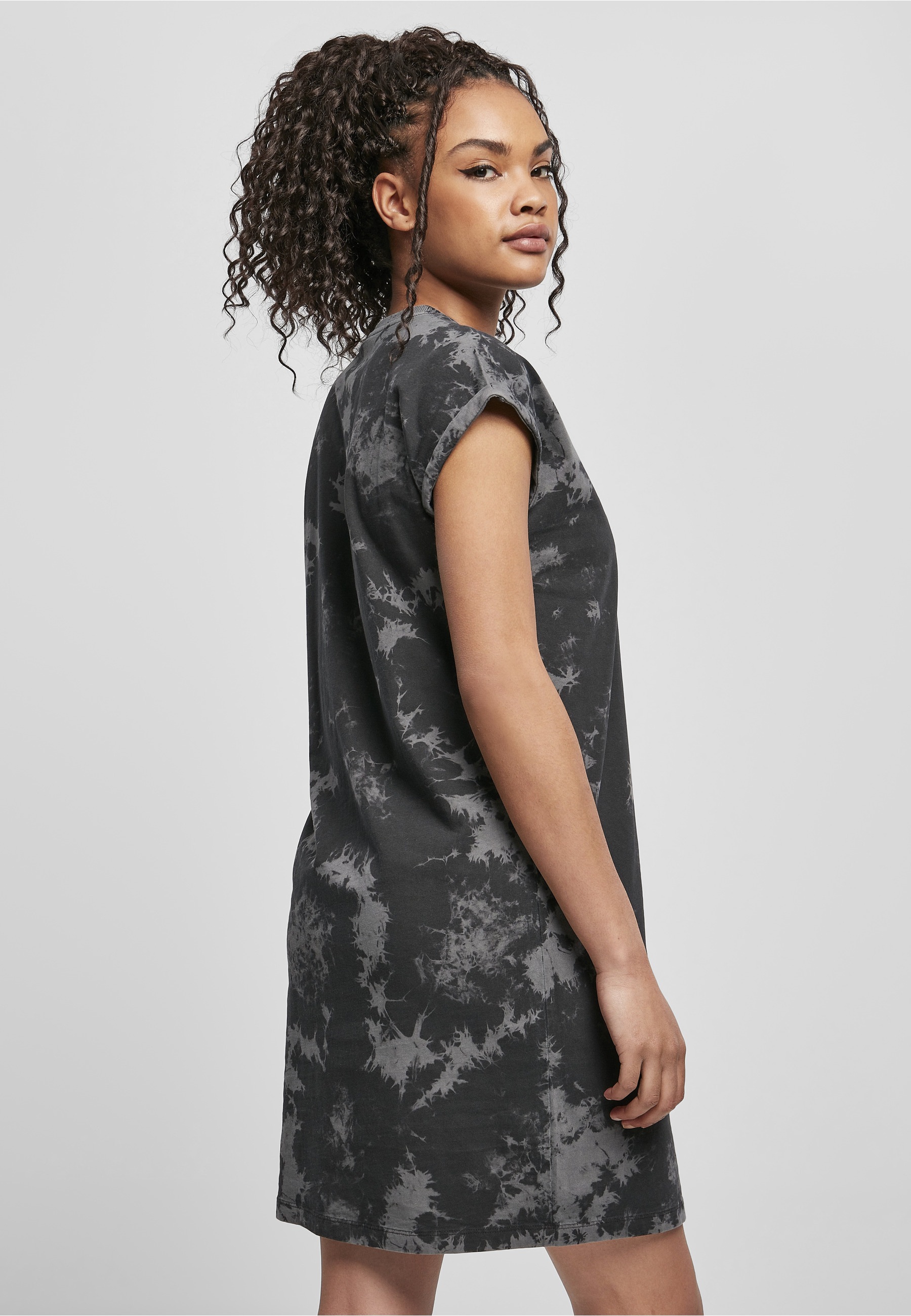 URBAN CLASSICS Shirtkleid »Urban Classics Damen Ladies Bleached Dress« 1 Stk. tlg.
