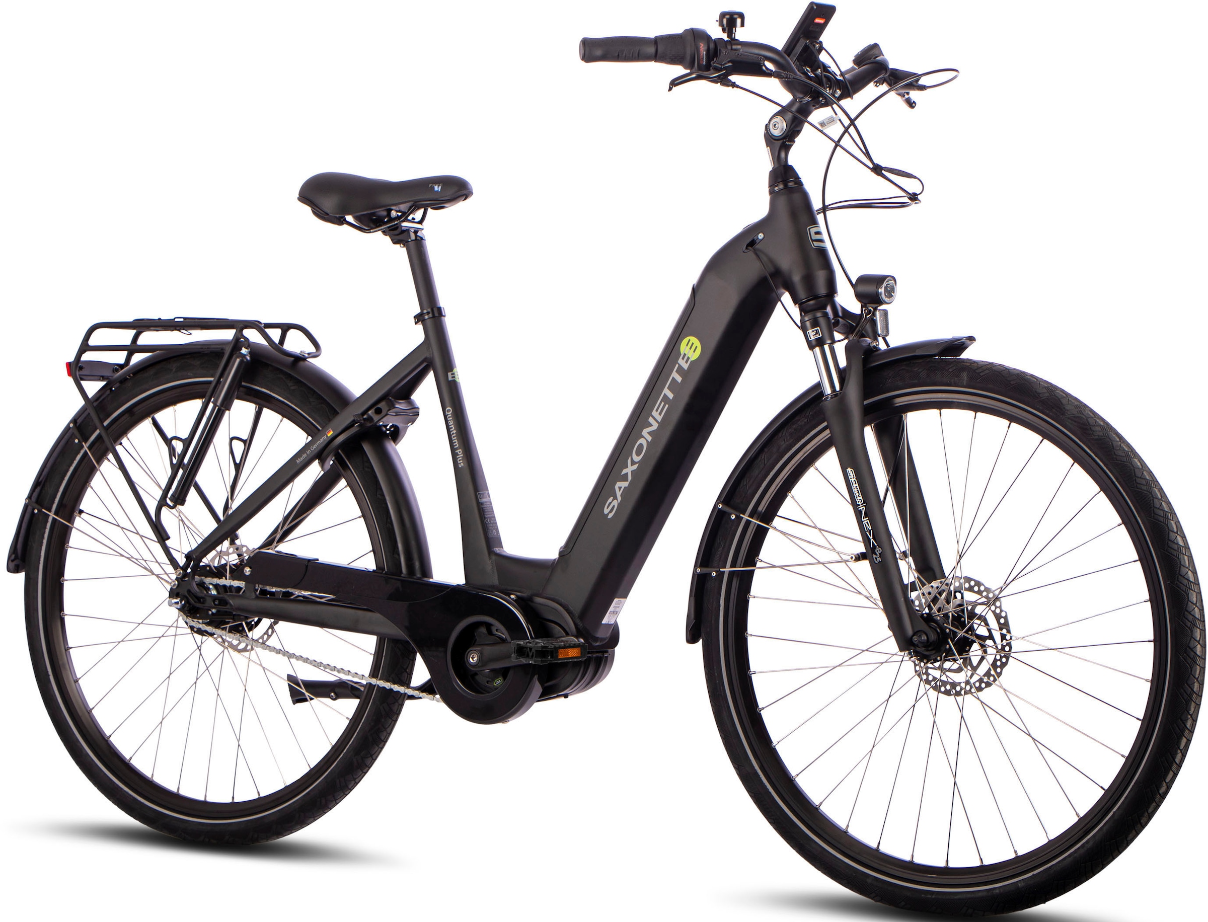 SAXONETTE E-Bike »Quantum Plus«, 8 Gang, Shimano, Nexus, Mittelmotor 250 W, Pedelec, Elektrofahrrad für Damen u. Herren, Cityrad