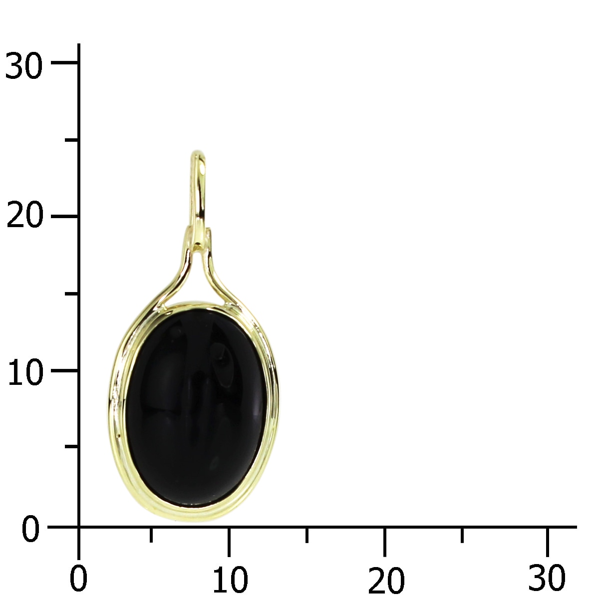 OSTSEE-SCHMUCK Kettenanhänger »- Marga - Gold 333/000 - Onyx«