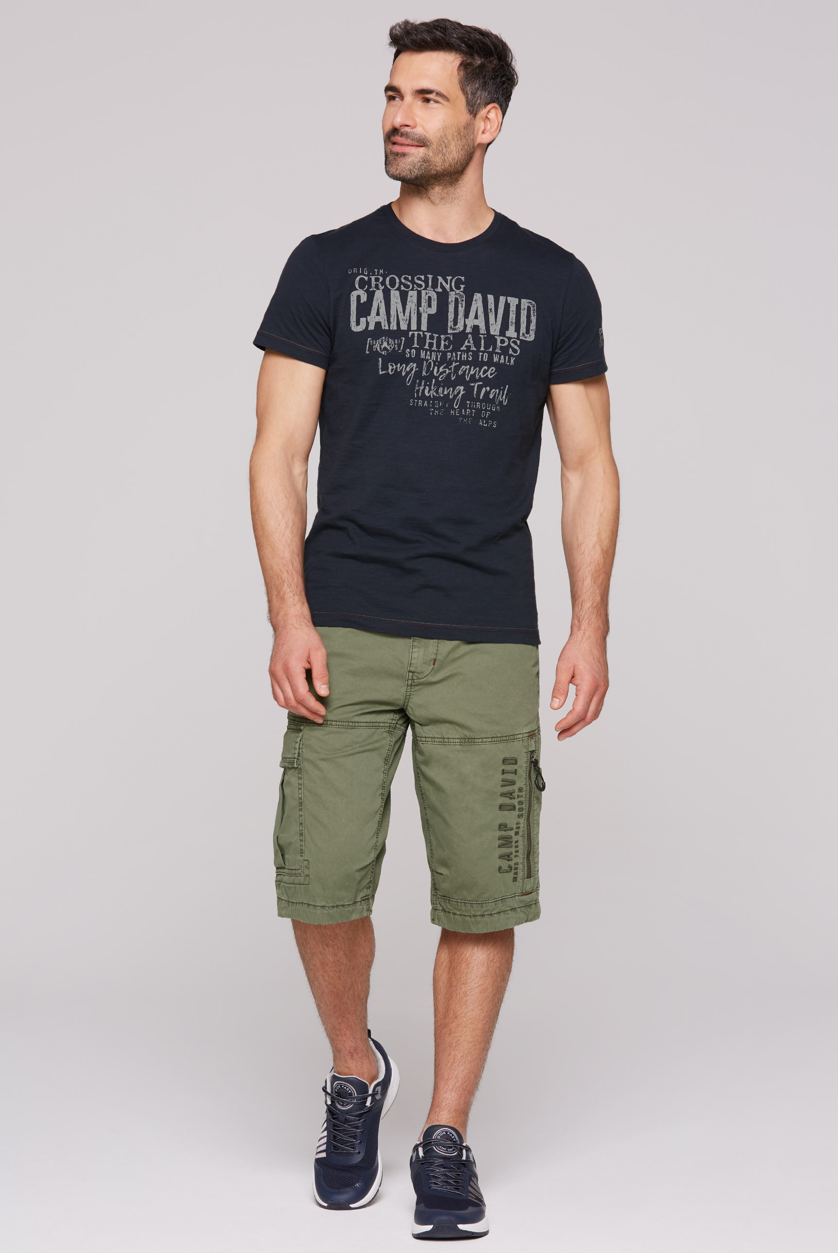 CAMP DAVID Cargoshorts, mit Bindeband