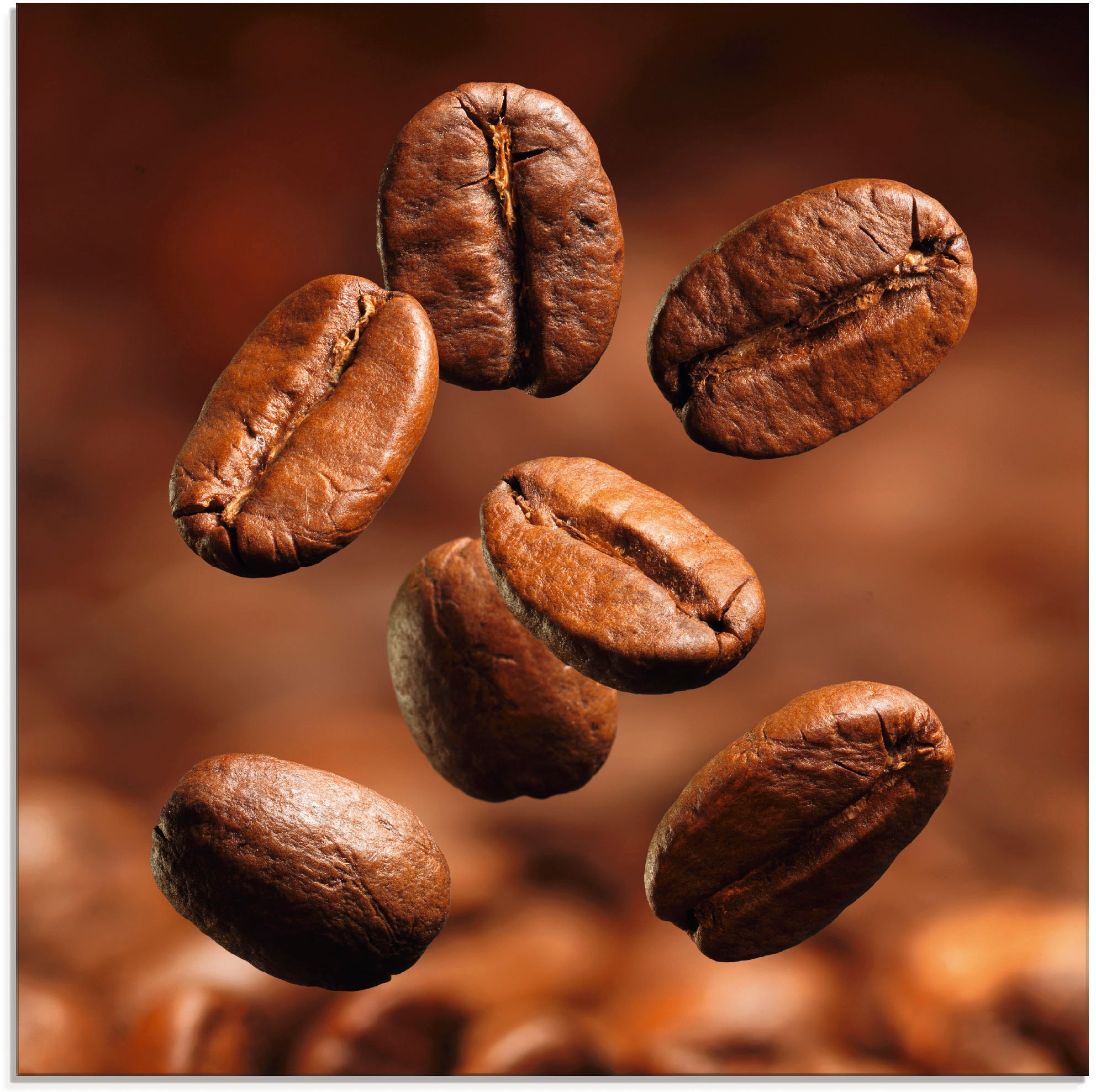 Artland Glasbild "Nahaufnahme von Kaffeebohnen" Getränke 1 Stk. tlg. in ver günstig online kaufen