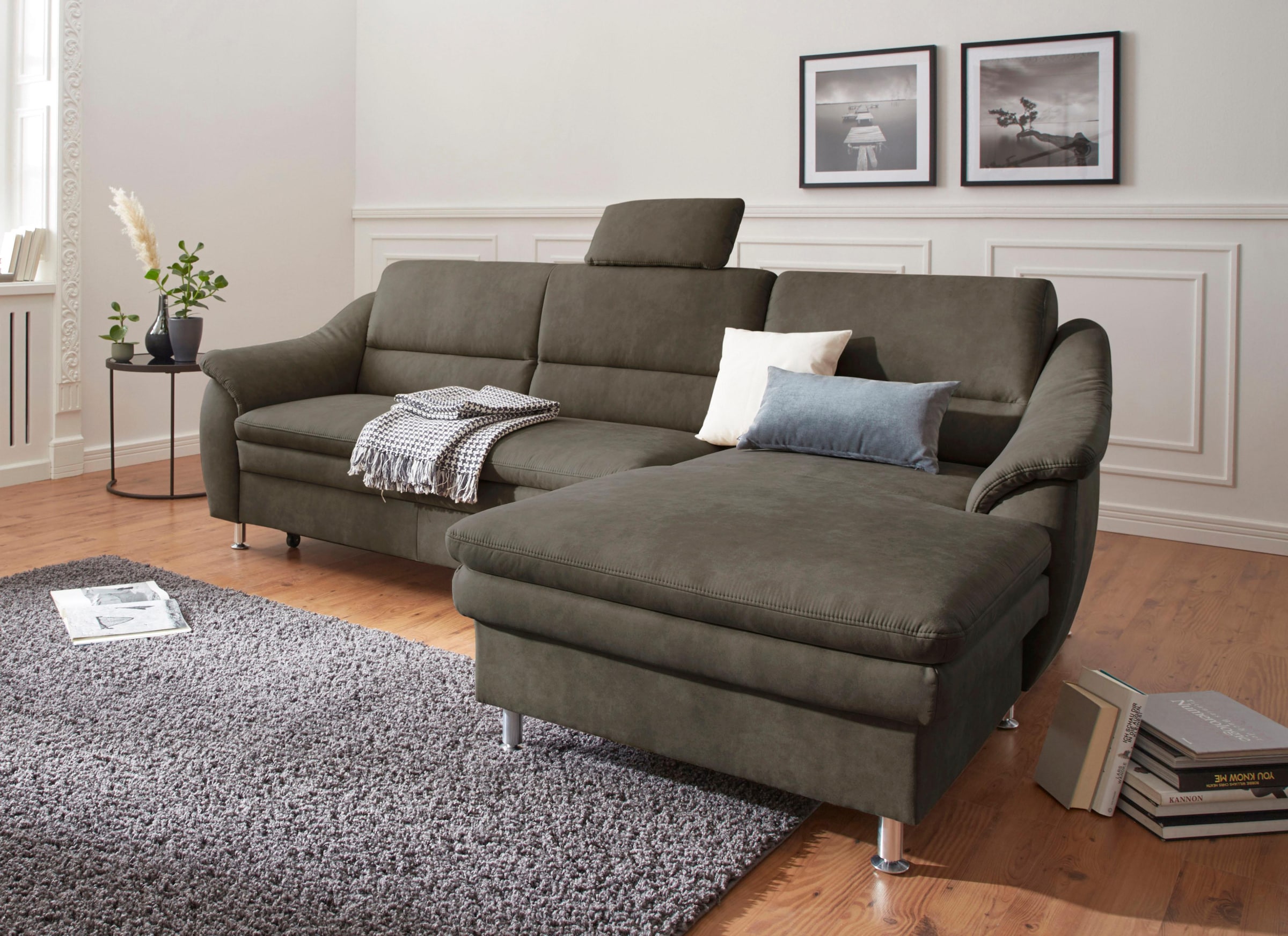 sit&more Ecksofa »Cardoso L-Form«, mit Federkern, wahlweise mit Bettfunktion