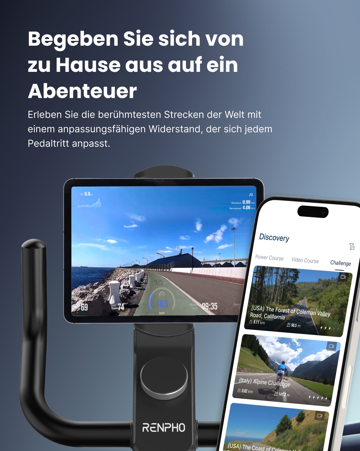 Renpho Heimtrainer »RENPHO AI Smart Bike«
