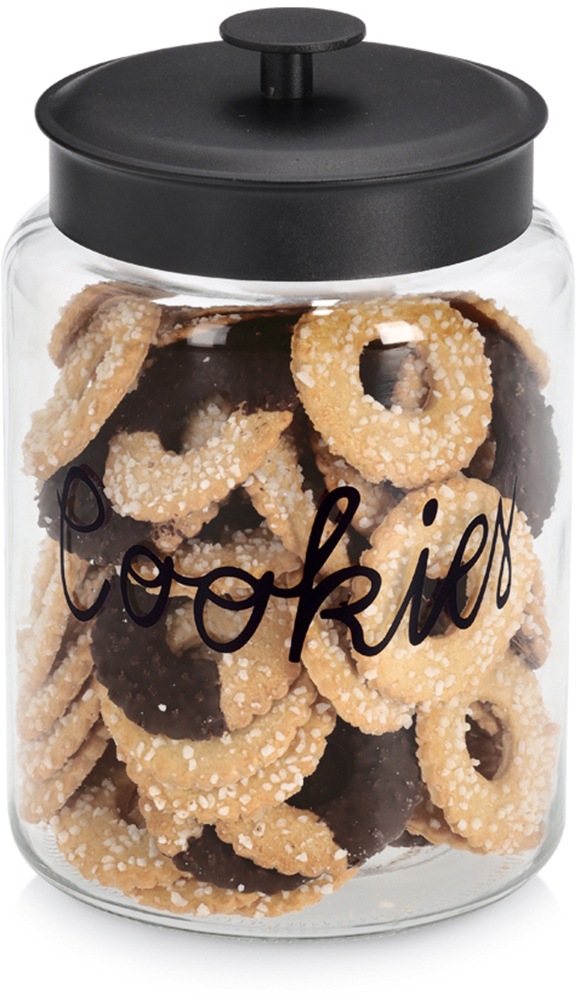 Zeller Present Vorratsglas »"Cookies" mit Metalldeckel«, (1 tlg.), Keksglas, luftdicht