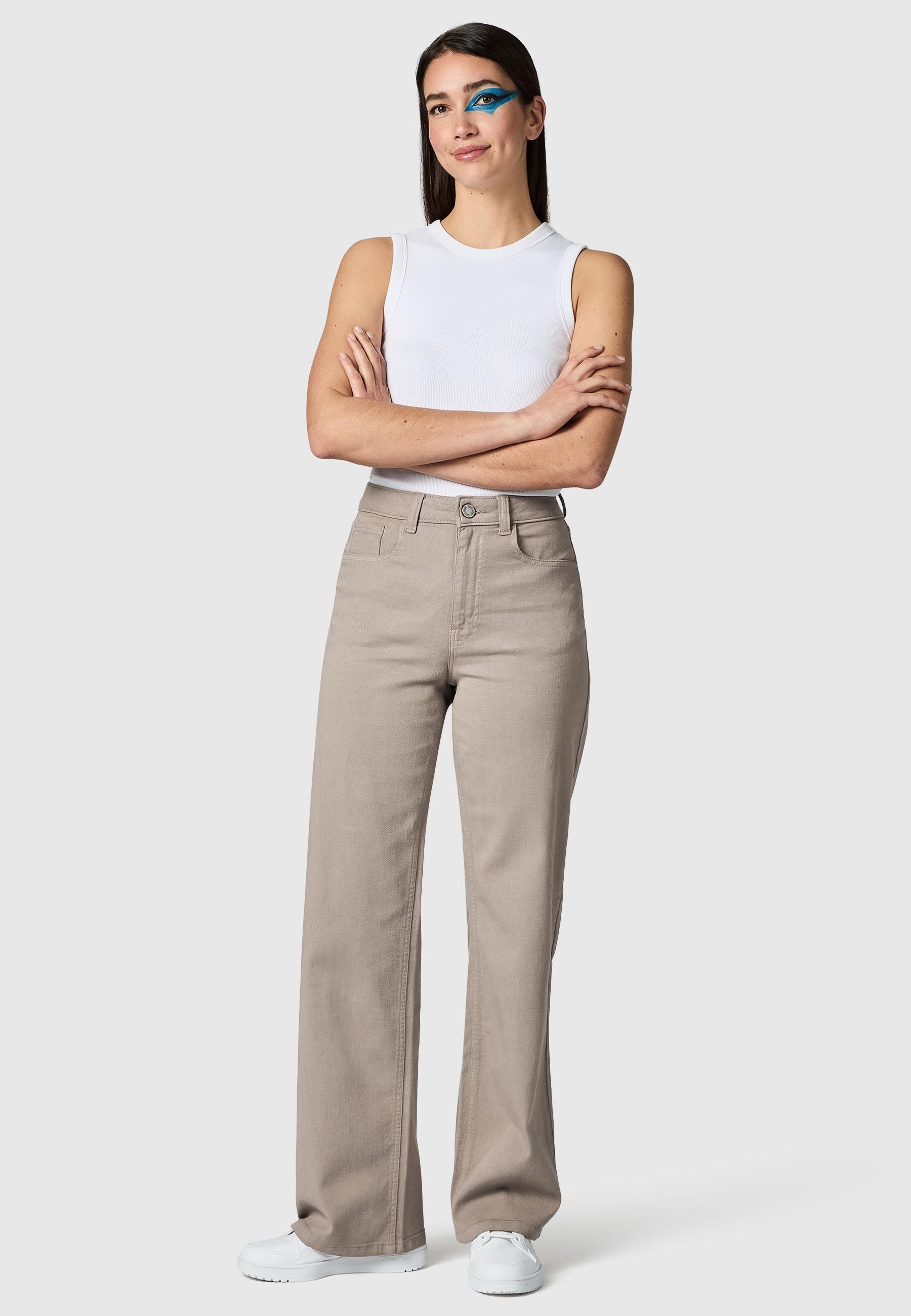 PEAK TIME Chinohose »Cyrele«  Lange Wide-Leg-Hose mit Bio-Baumwolle