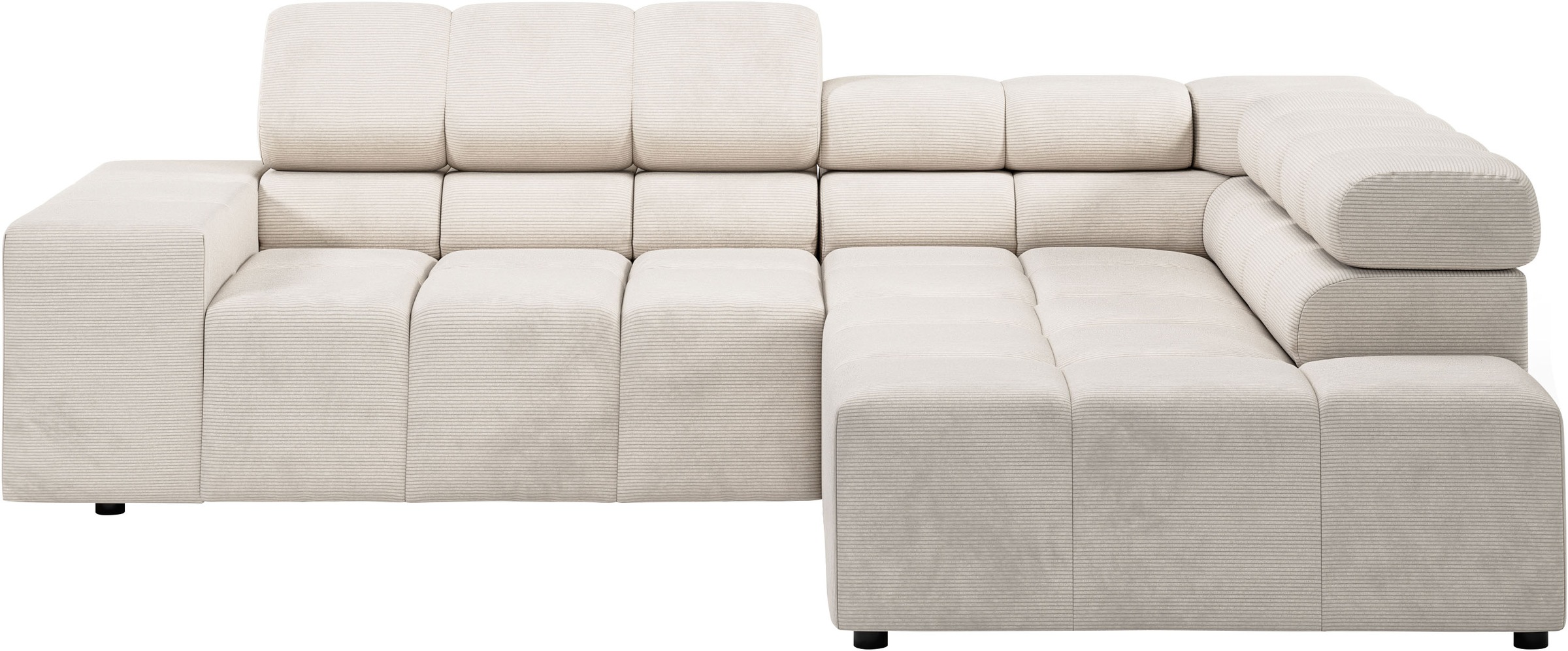 Home affaire Ecksofa "Ancona, incl. Kopfteilverstellung + 3 Zierkissen, L-F günstig online kaufen