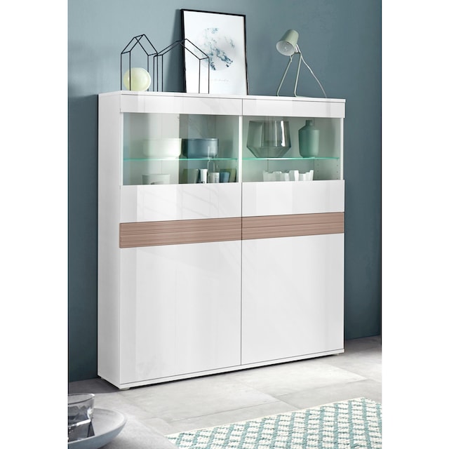 borchardt Möbel Vitrine »Florenz«, Höhe 125 cm | BAUR