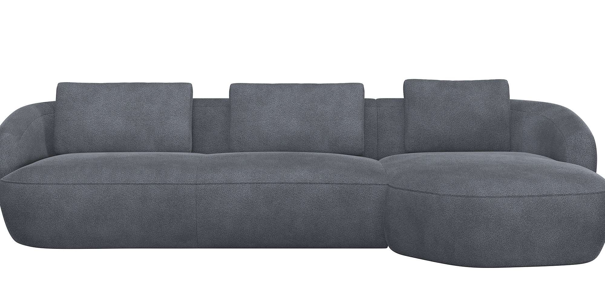 FLEXLUX Wohnlandschaft "Torino, rund, L-Form, Sofa-Ecke mit Recamiere, Long günstig online kaufen