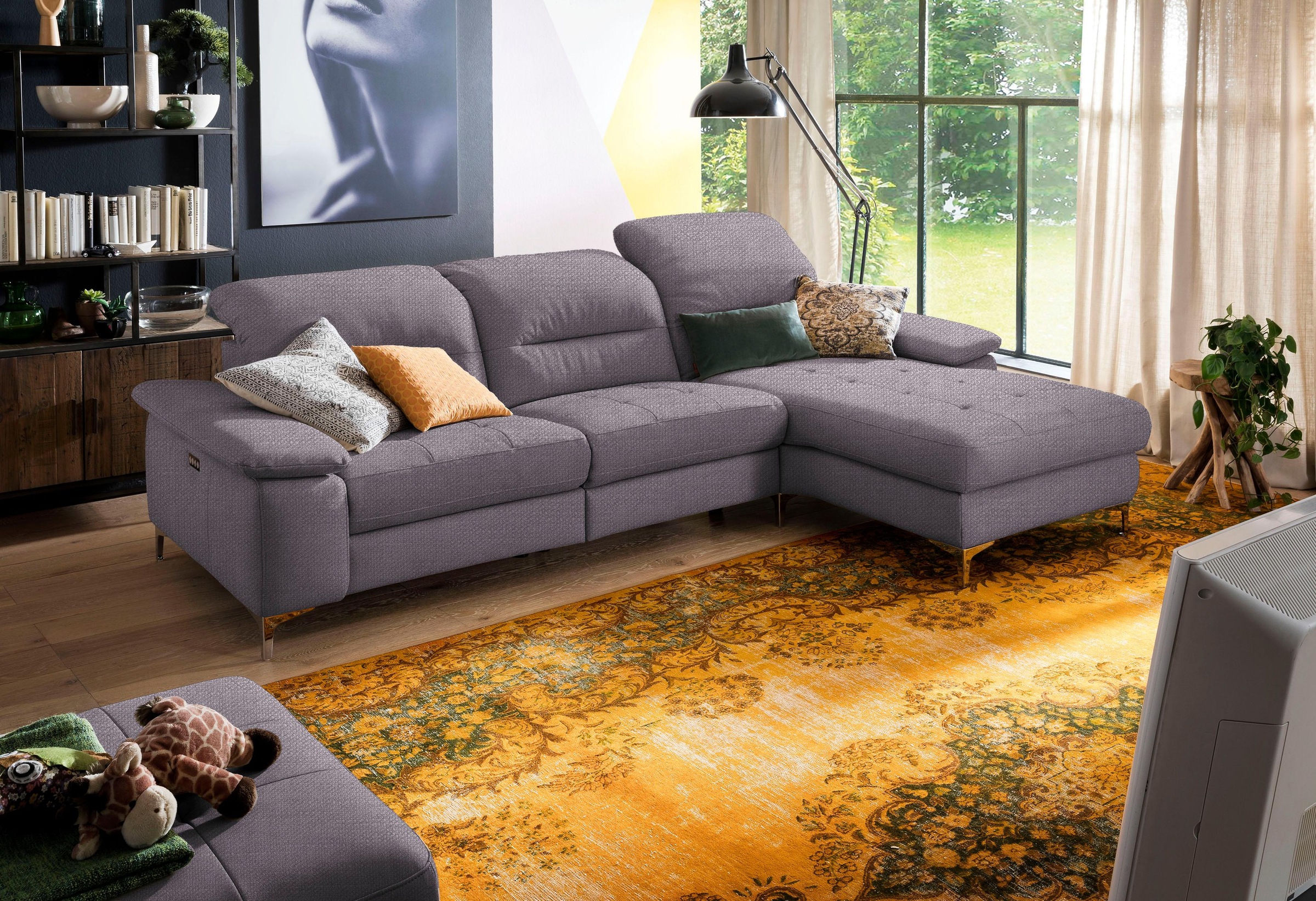 Home affaire Ecksofa "Basel L-Form" mit vollmotorischer Relaxfunktion und m günstig online kaufen