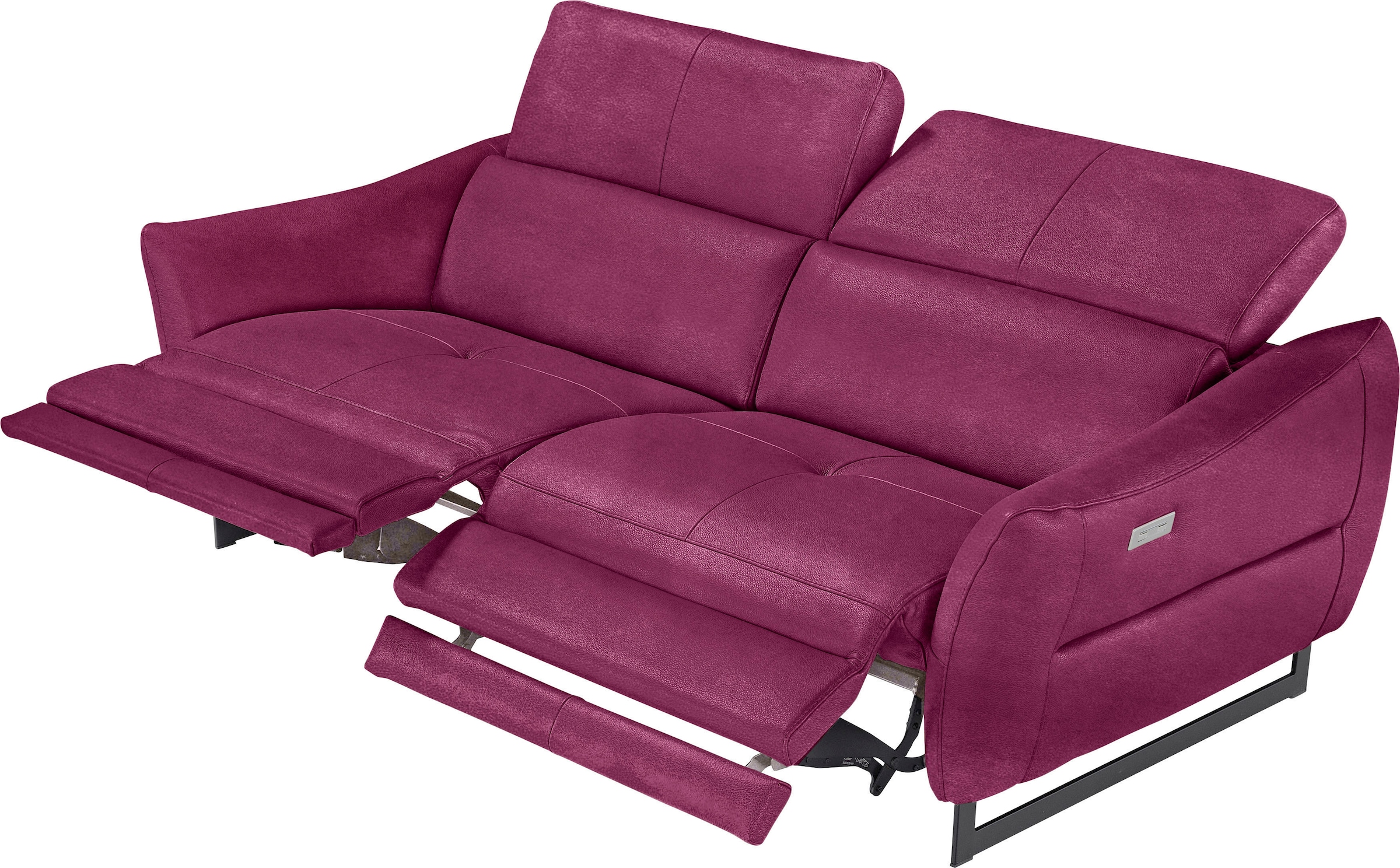 Egoitaliano 2,5-Sitzer "Dafne, elegantes Designsofa mit hohem Sitzkomfort" mit und ohne elektrischer Relaxfunktion, Kopfteile manuell verstellbar