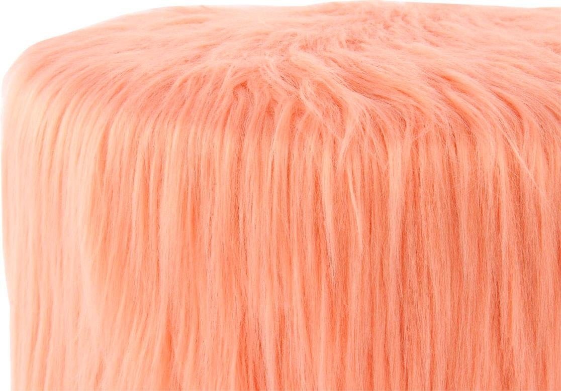 Kayoom Hocker "Polly 525, dekorativer Fellhocker, fransiger Look, weiches K günstig online kaufen