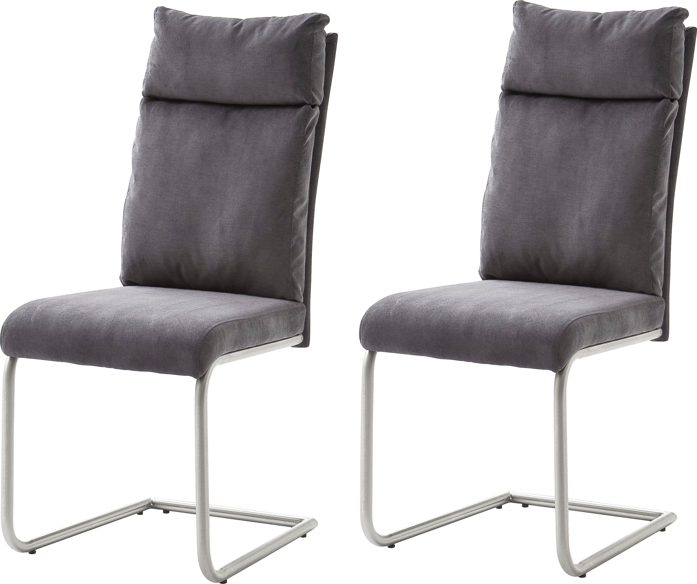MCA furniture Freischwinger "PIA", (Set), 2 St., Chenilleoptik, Stuhl belas günstig online kaufen