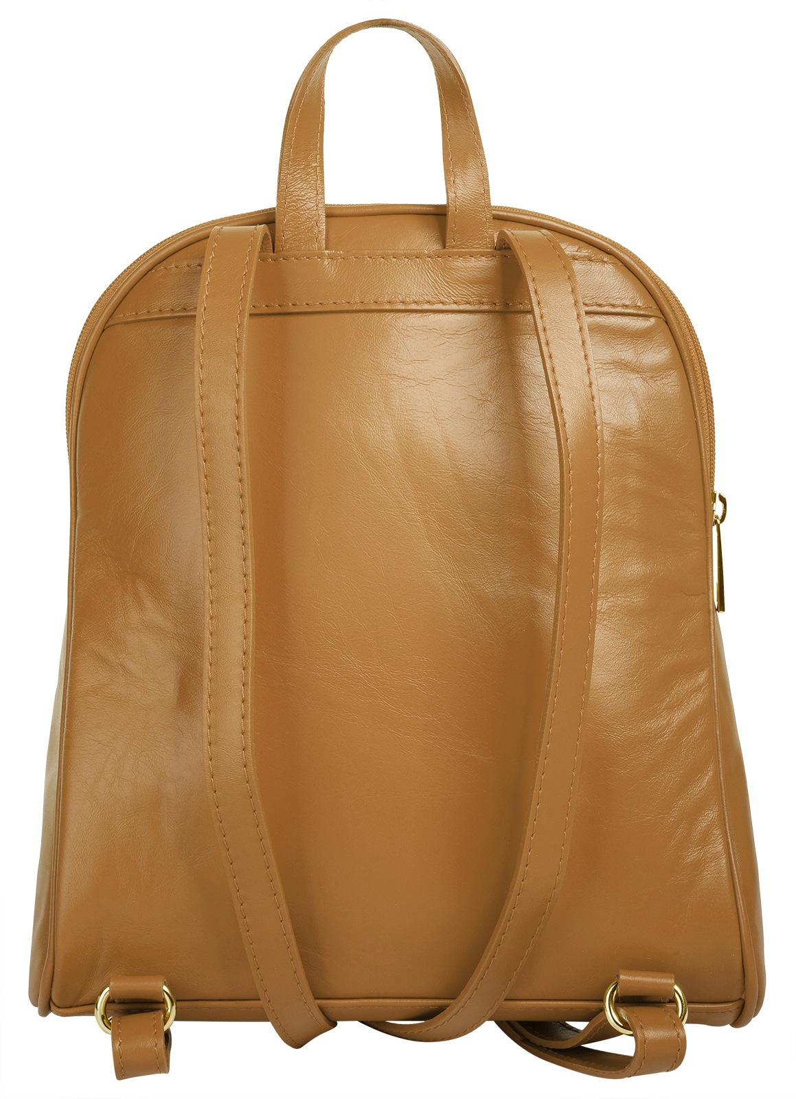 Cityrucksack CLUTY, Damen, Gr. B/H/T: 30cm x 25cm x 12cm, onesize, gelb, Leder, Rindsleder, unifarben, Rucksäcke Cityrucksack, echt Leder, Made in Italy 3