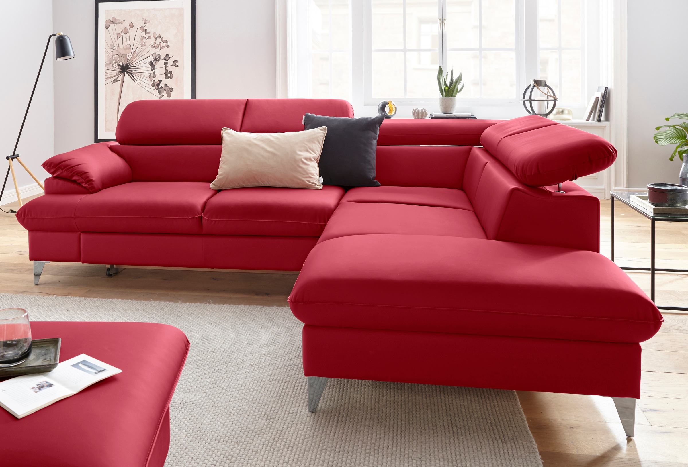 COTTA Ecksofa "Caluso L-Form", mit Kopfteilverstellung, wahlweise mit Bettf günstig online kaufen