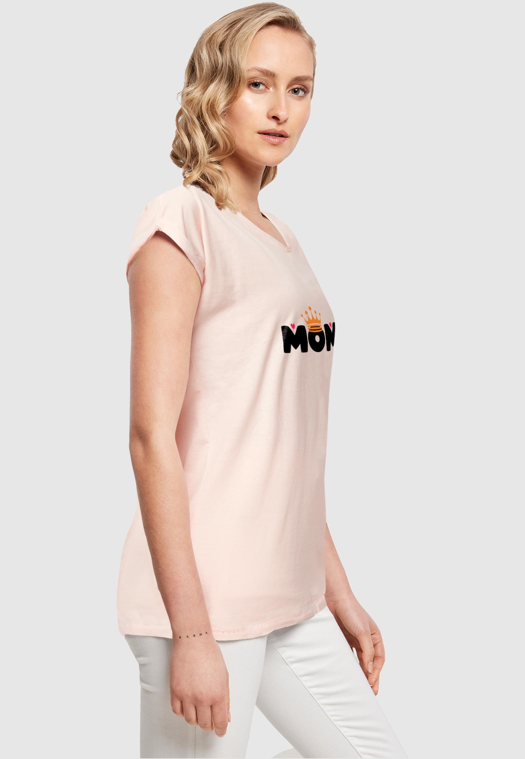 Merchcode T-Shirt »Merchcode Damen Ladies Mothers Day - Queen Mom T-Shirt«, (1 tlg.)
