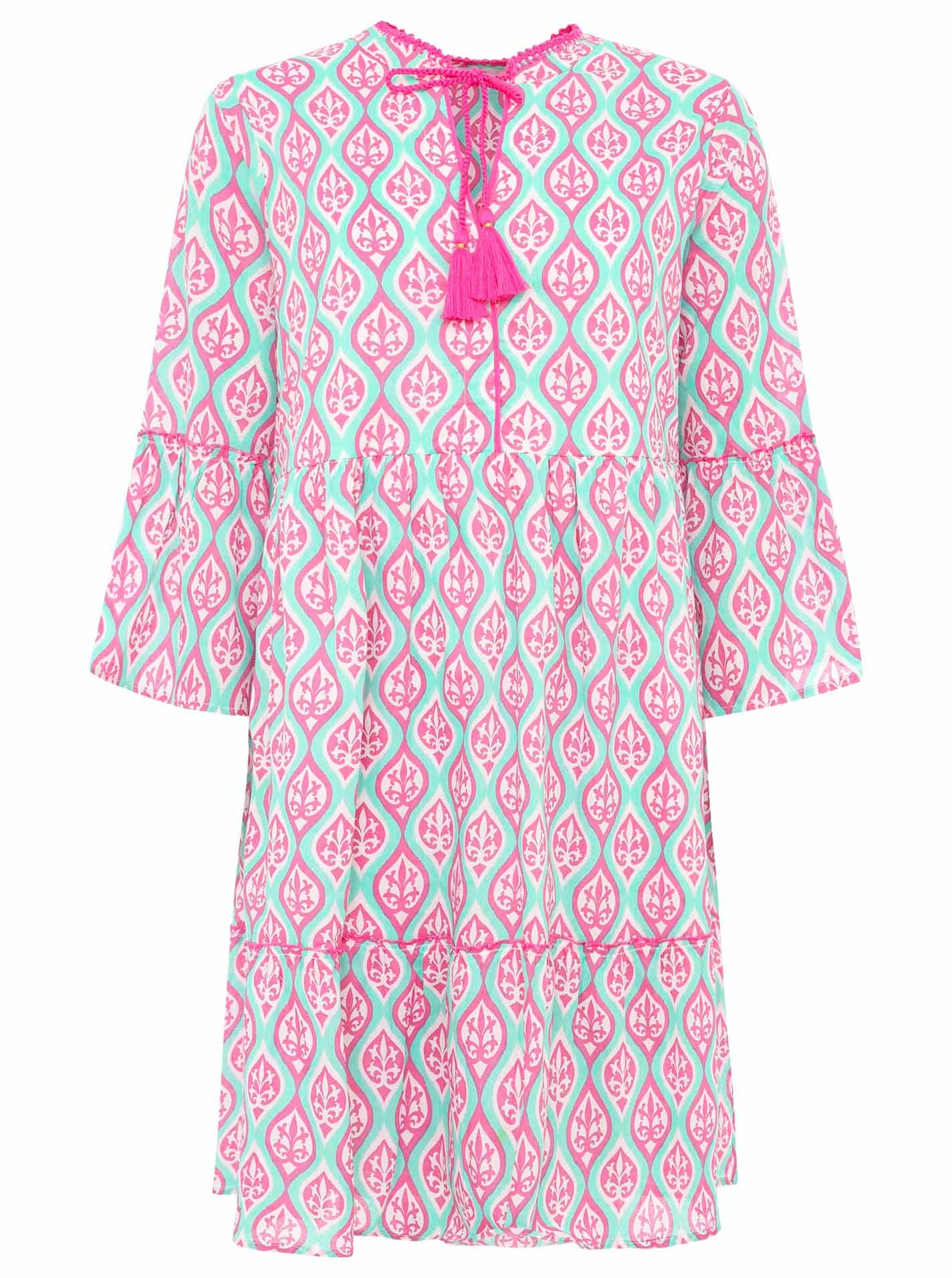 Zwillingsherz Sommerkleid ""Ovale Ranken"" Eingrifftaschen mit Tasseln, Tro günstig online kaufen