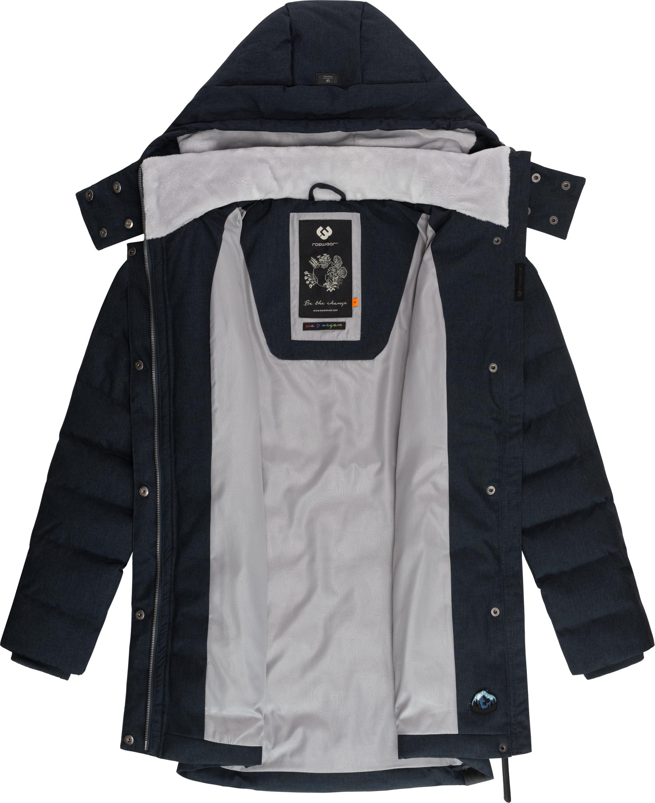 Ragwear Kurzmantel »Ashanta«, Wasserdichter Winterparka mit gefütterter Kapuze