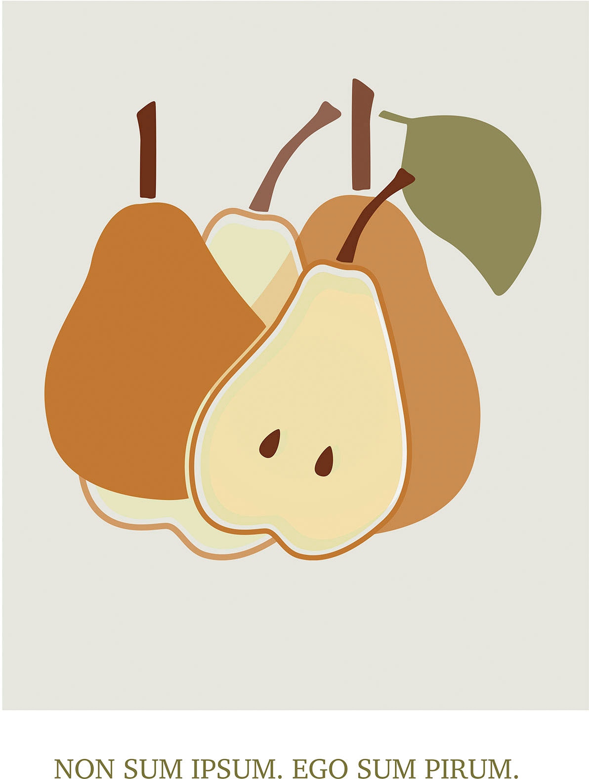 Komar Bild "Cultivated Pears" Natur 1 Stk. tlg. Wandbild zur Dekoration - o günstig online kaufen