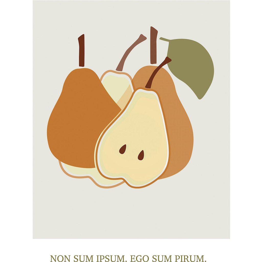 Wohnen Wohnaccessoires Komar Wandbild »Cultivated Pears«, (1 St.), Deutsches Premium-Poster Fotopapier mit seidenmatter Oberfläc