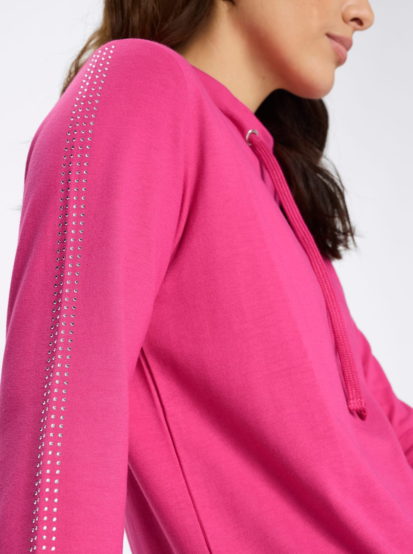Sweatshirt CLASSIC BASICS, Damen, Gr. 56, fuchsia, 50% Baumwolle, 50% Polyester, unifarben, Rundhals, Sweatshirts Sweatshirt 3