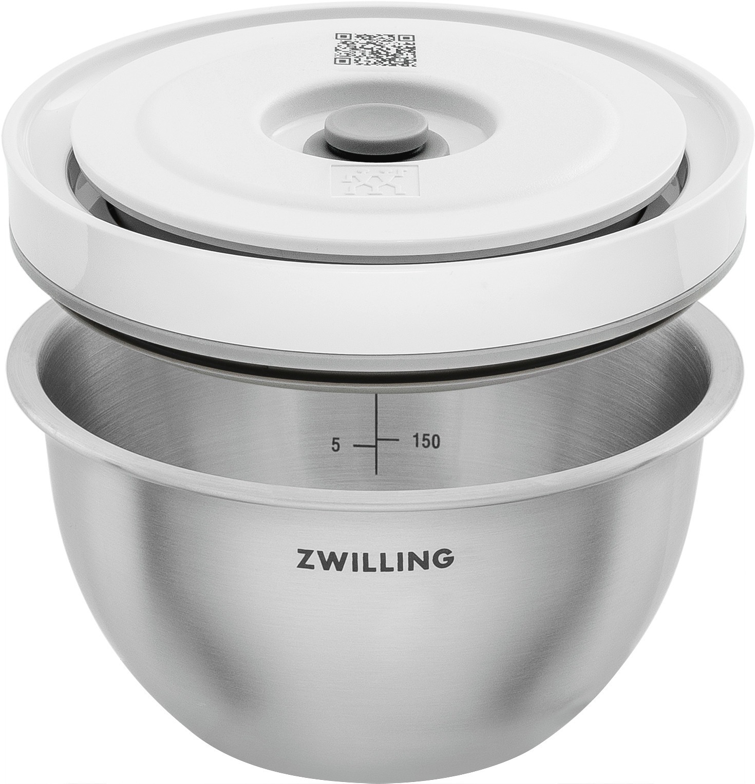 Zwilling Aufbewahrungsschüssel »Fresh & Save BOWLS«, (2 tlg., Schüssel inkl. Deckel), Vakuumschüssel S / 12 cm, Edelstahl
