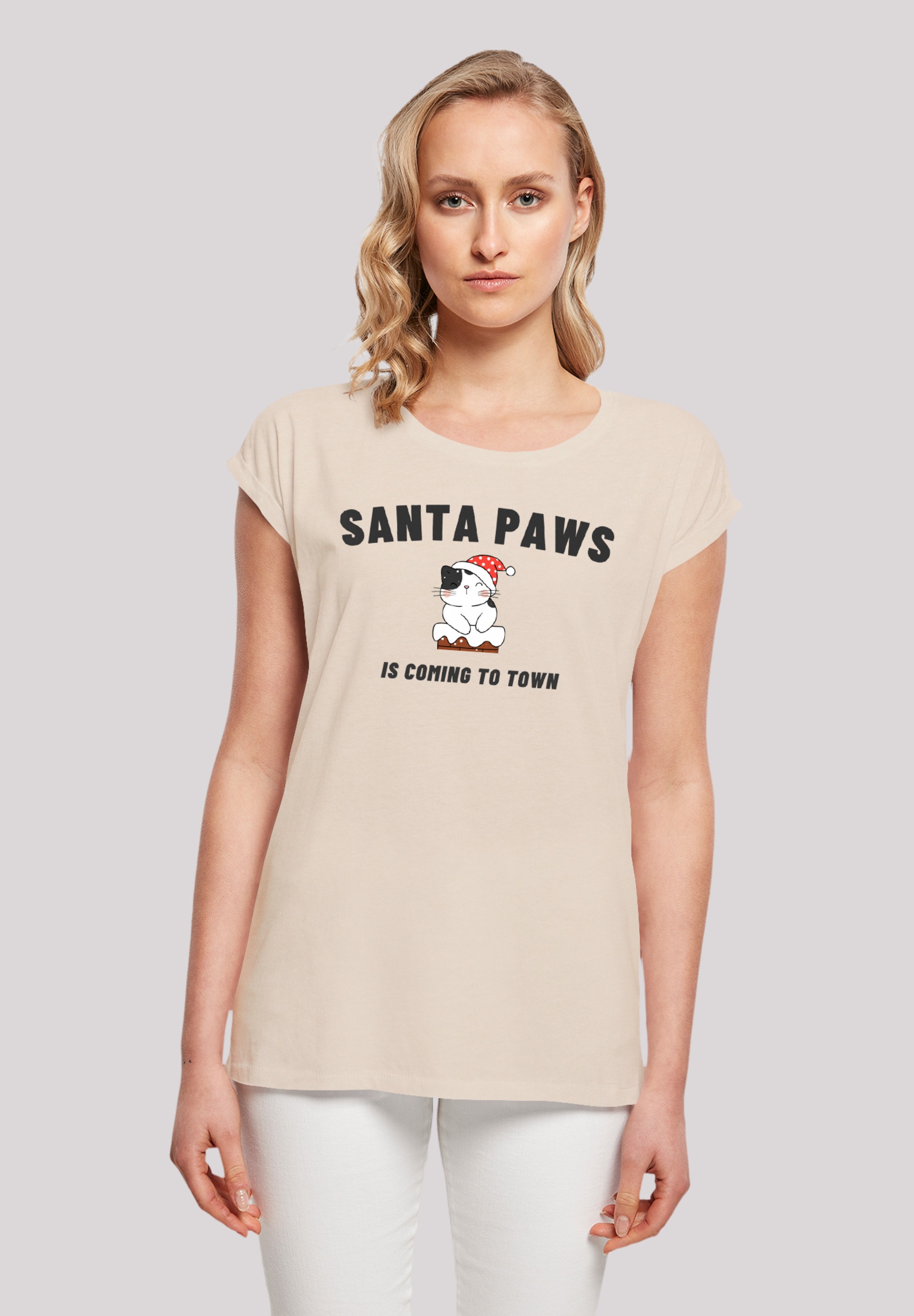 T-Shirt »Santa Paws Christmas Cat«, Premium Qualität, Rock-Musik, Band