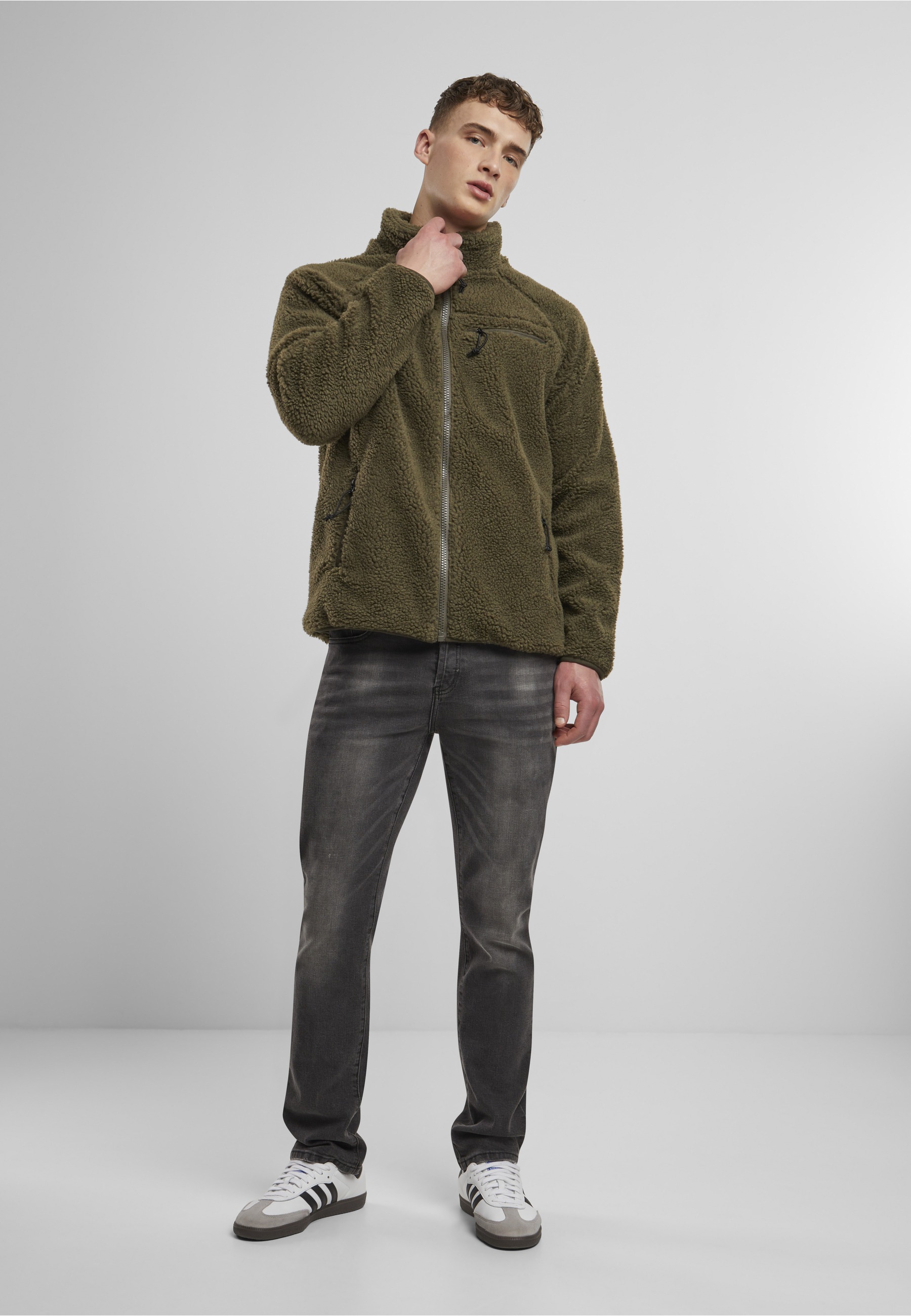 Brandit Allwetterjacke »Brandit Herren Teddyfleece Jacket« 1 Stk. tlg. ohne Kapuze